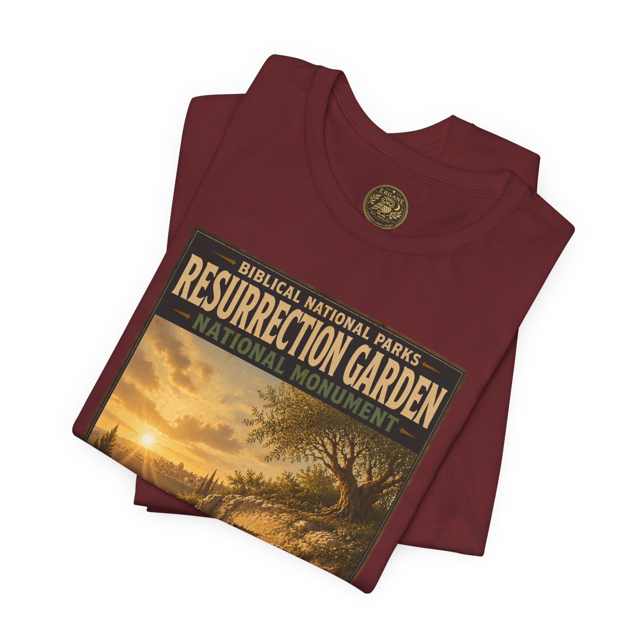 Biblical National Parks Collection VII- The Holy Week #041/041 | Matthew 28 - John 20 | Vintage nature poster Tee | Biblical national parks graphic shirt