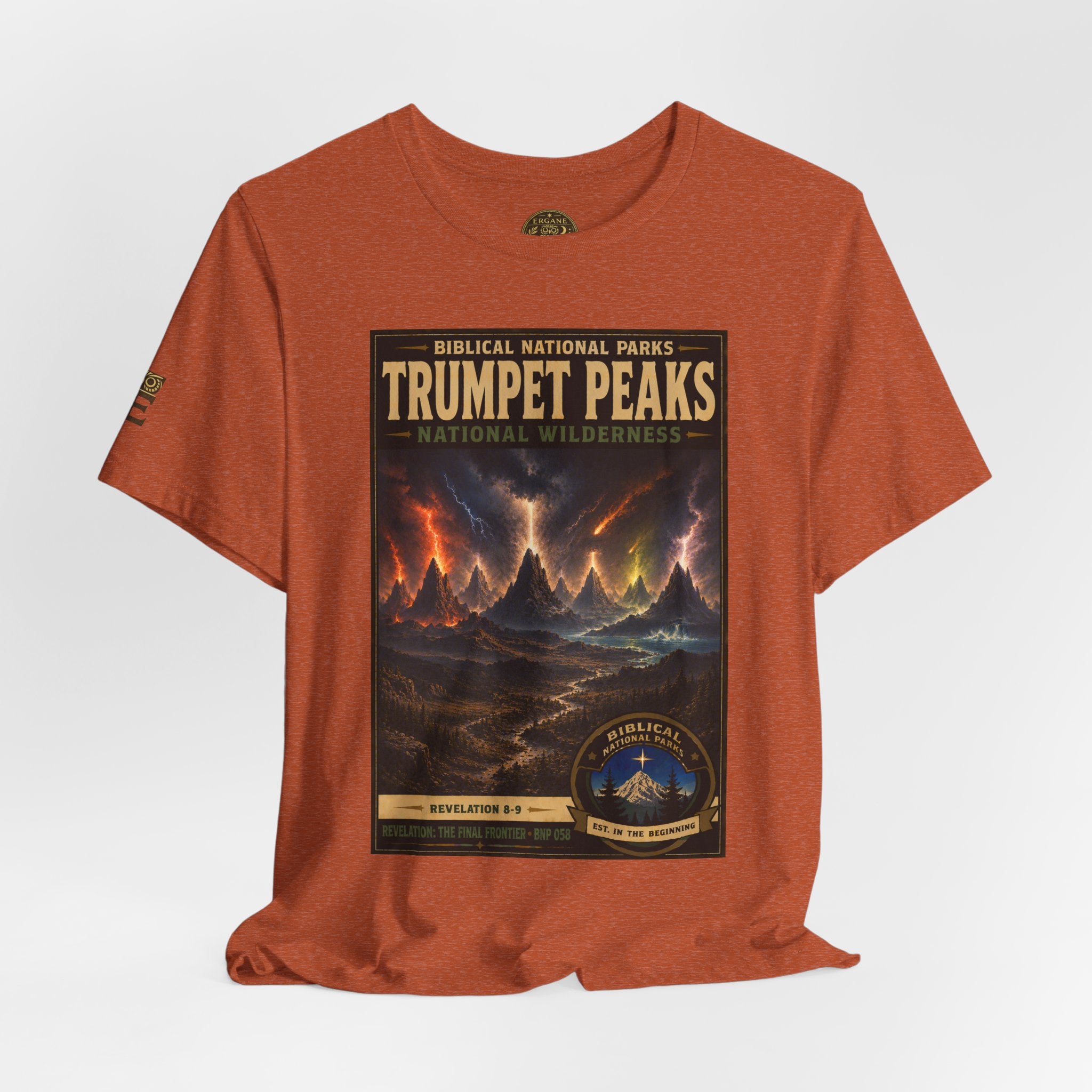 Biblical National Parks Collection X- #058/061 - Revelation: The Final Frontier | Revelation 8-9 | Vintage nature poster Tee | Biblical national parks graphic shirt