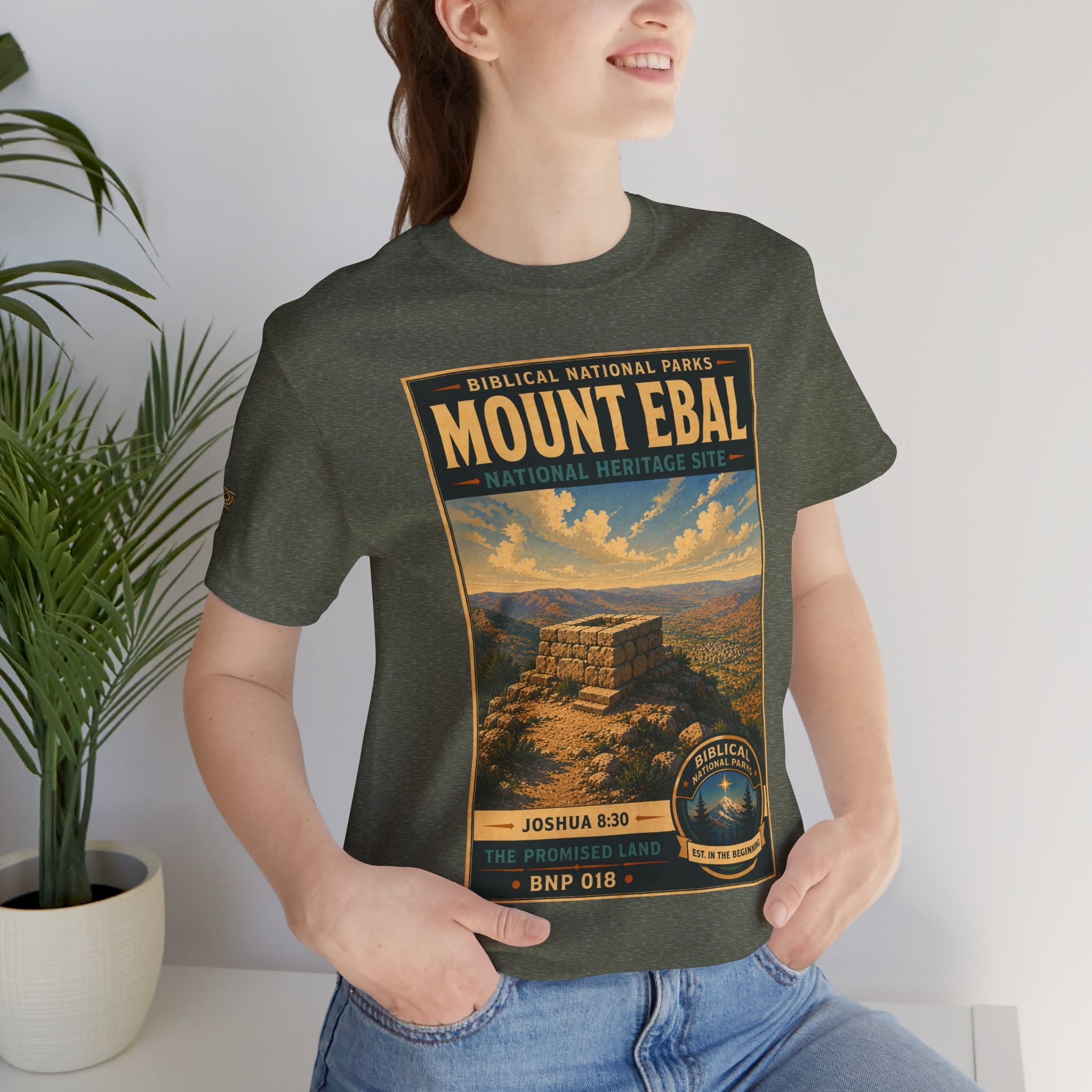 Biblical National Parks Collection III- The Promised Land #018/018 Joshua 8: 30 | Vintage nature poster Tee | Biblical national parks graphic shirt
