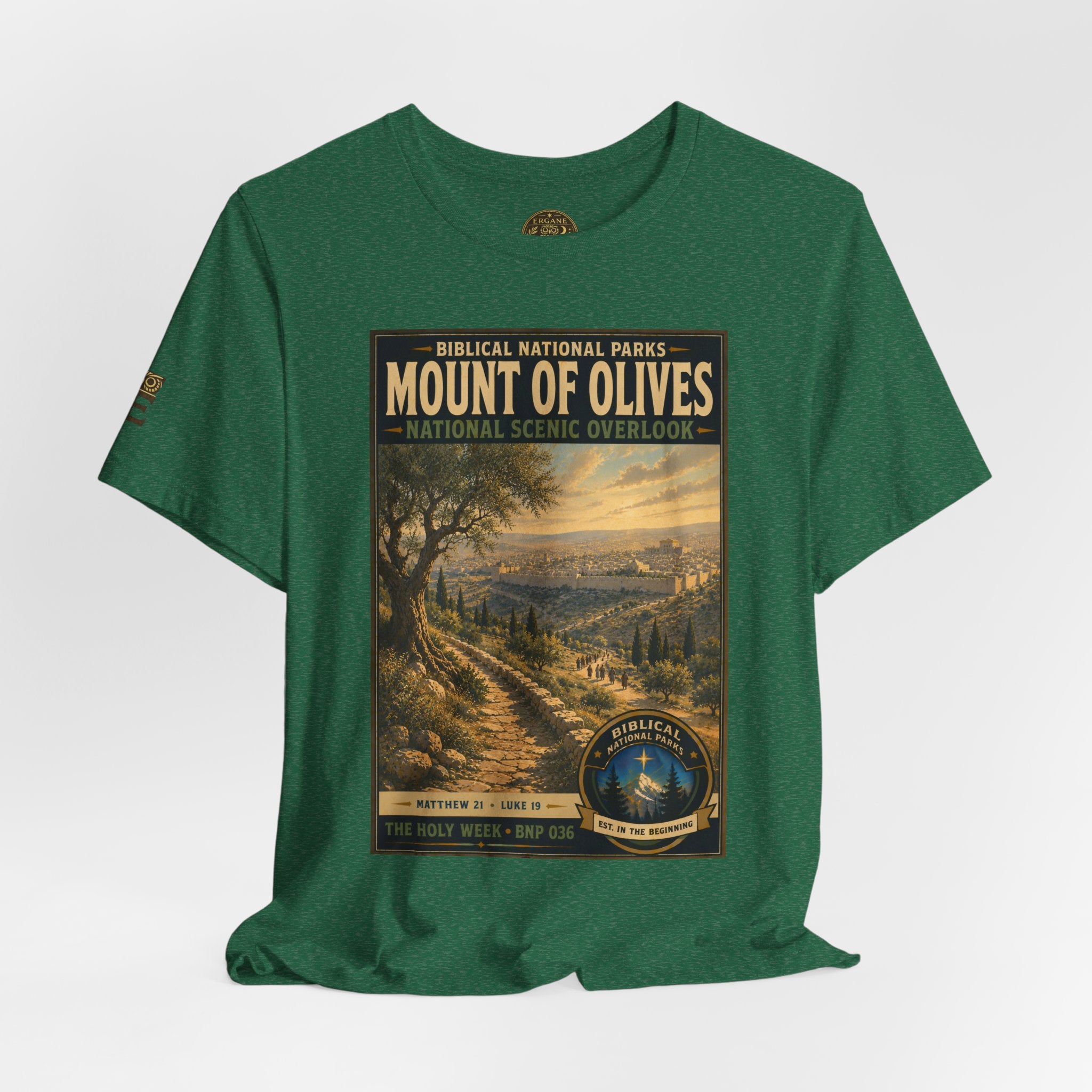 Biblical National Parks Collection VII- The Holy Week #036/041 | Matthew 21 - Luke 19 | Vintage nature poster Tee | Biblical national parks graphic shirt