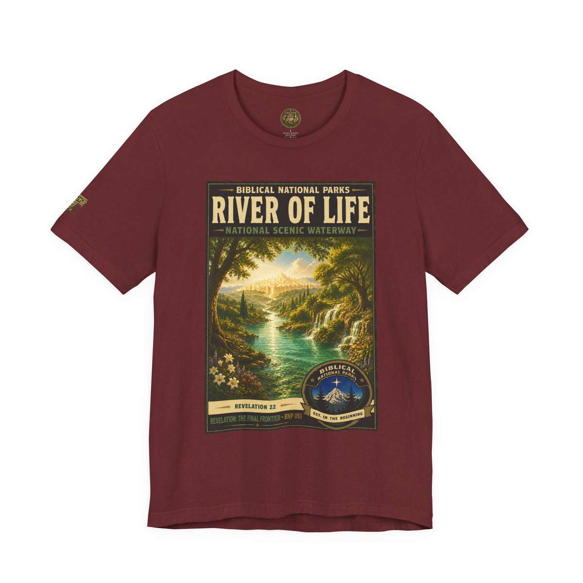 Biblical National Parks Collection X- #061/061 - Revelation: The Final Frontier | Revelation 22 | Vintage nature poster Tee | Biblical national parks graphic shirt 2