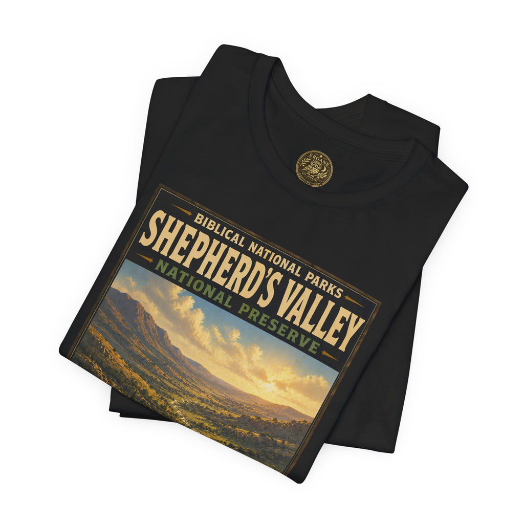 Biblical National Parks Collection IX- #050/054 -Psalms & Sacred Landscapes | Psalm 23 | Vintage nature poster Tee | Biblical national parks graphic shirt