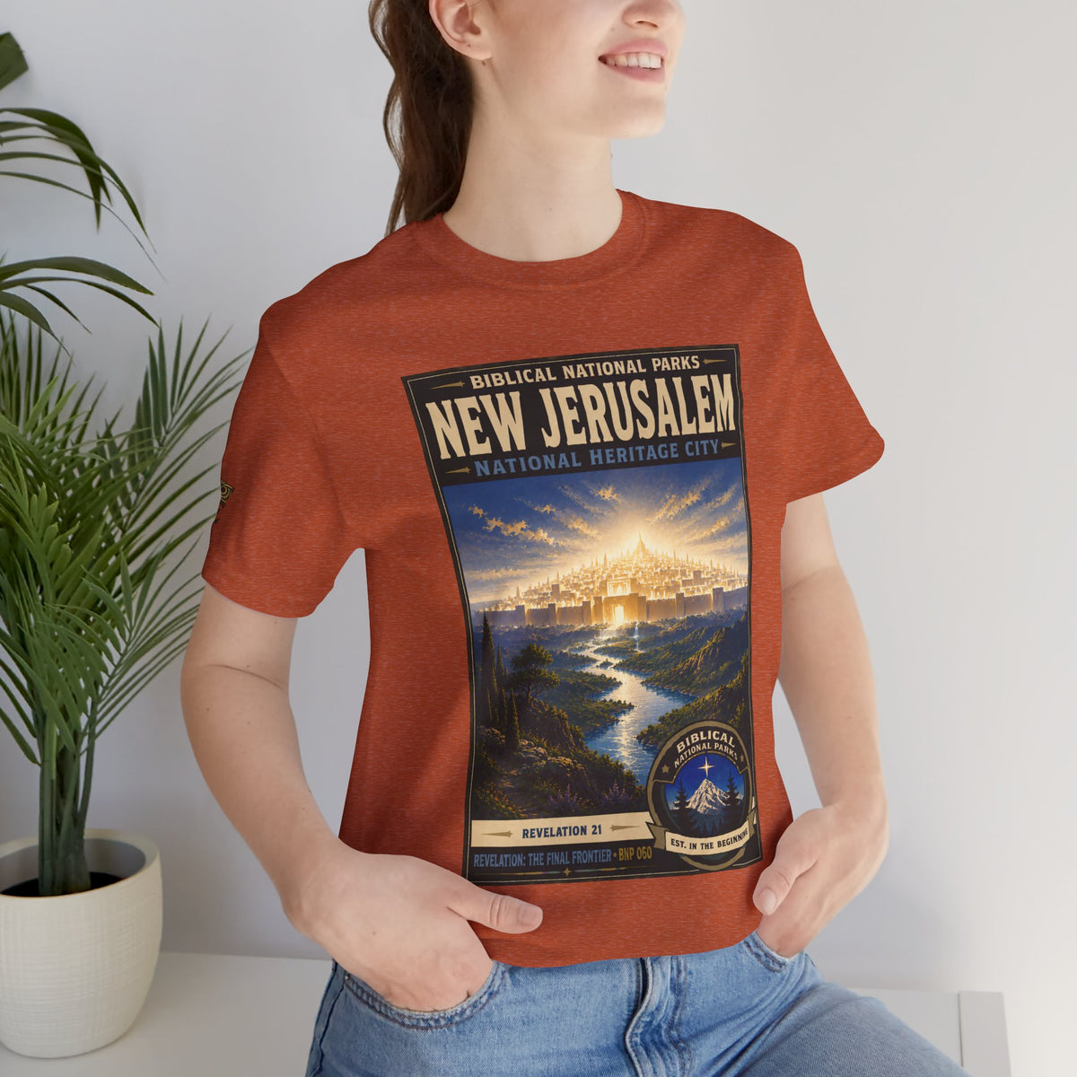 Biblical National Parks Collection X- #060/061 - Revelation: The Final Frontier | Revelation 21 | Vintage nature poster Tee | Biblical national parks graphic shirt 2