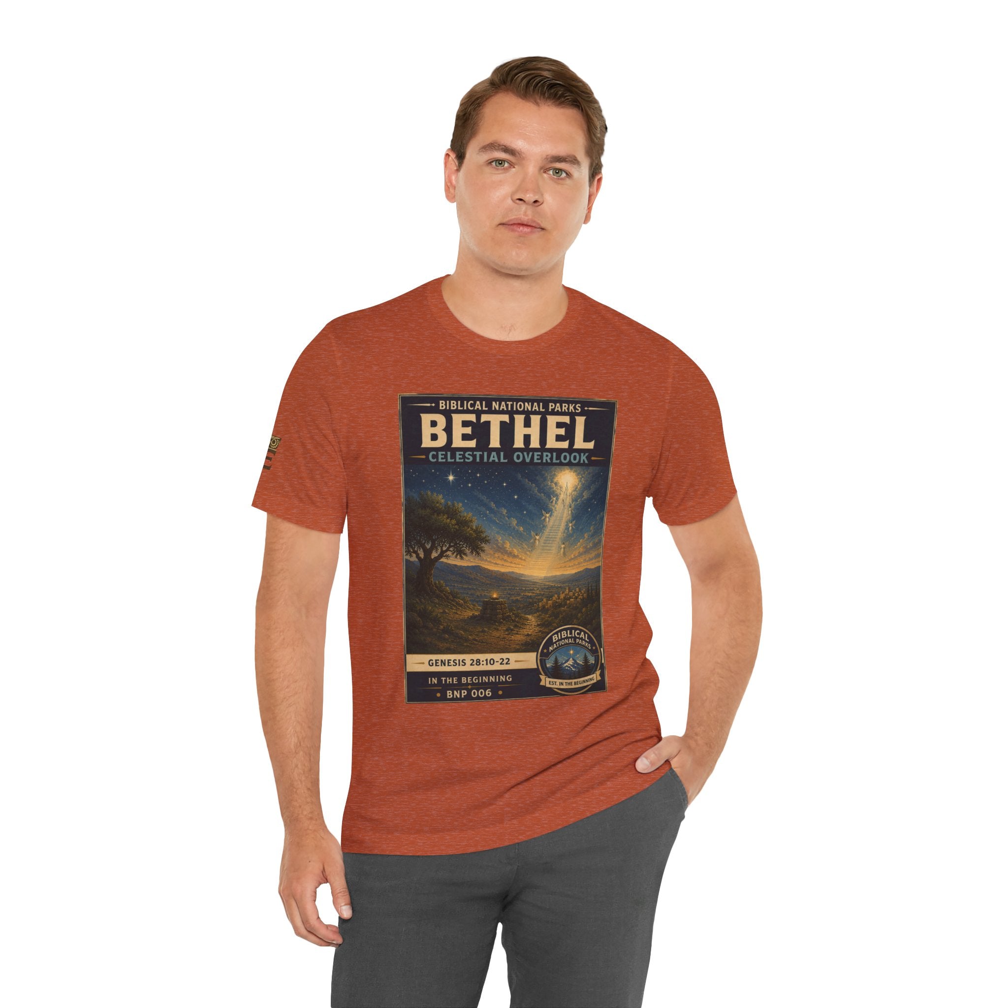 Biblical National Parks Collection I- In The Beginning #006/006 Genesis 28: 10-22 | Vintage nature poster Tee | Biblical national parks graphic shirt