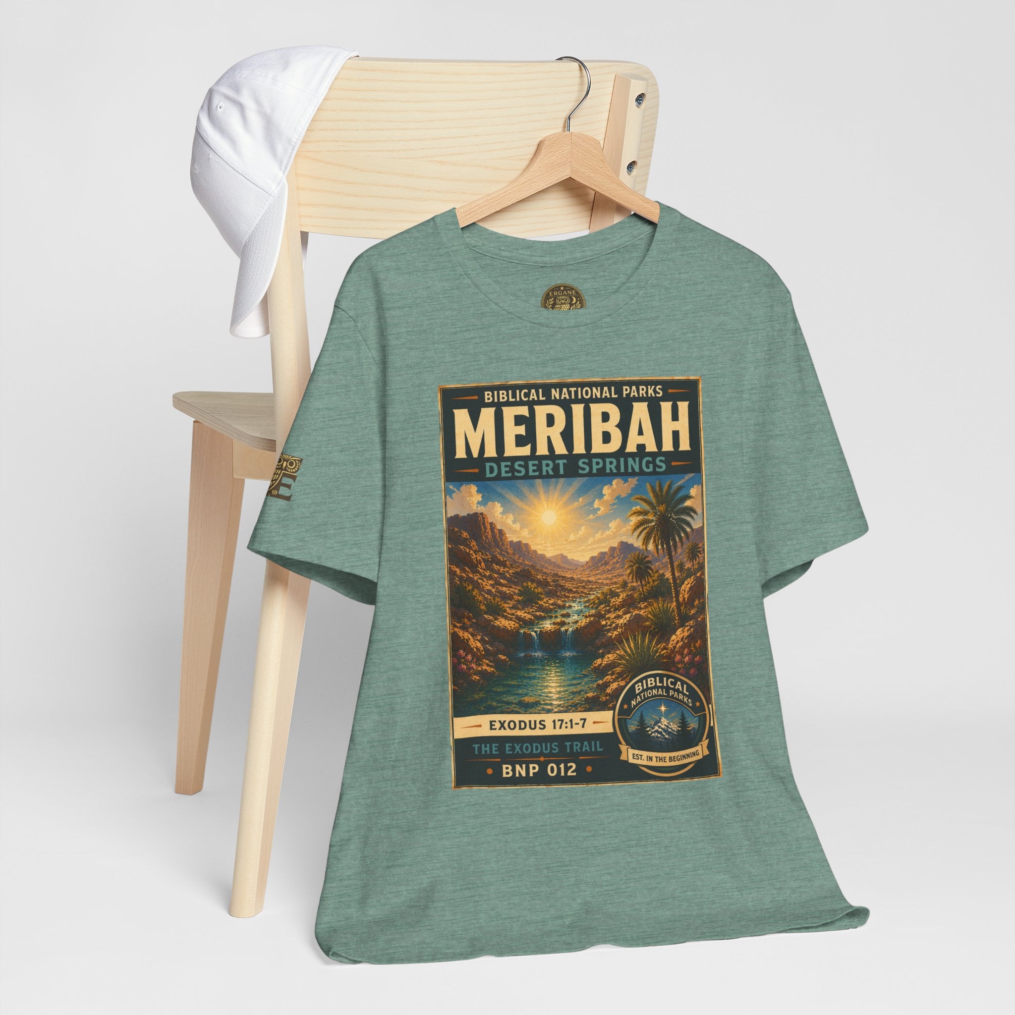 Biblical National Parks Collection II- The Exodus Trail #012/013 Exodus 17: 1-7 | Vintage nature poster Tee | Biblical national parks graphic shirt