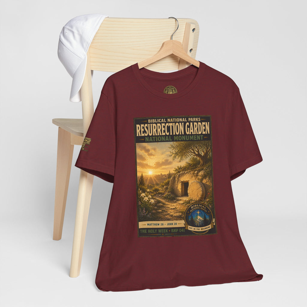 Biblical National Parks Collection VII- The Holy Week #041/041 | Matthew 28 - John 20 | Vintage nature poster Tee | Biblical national parks graphic shirt