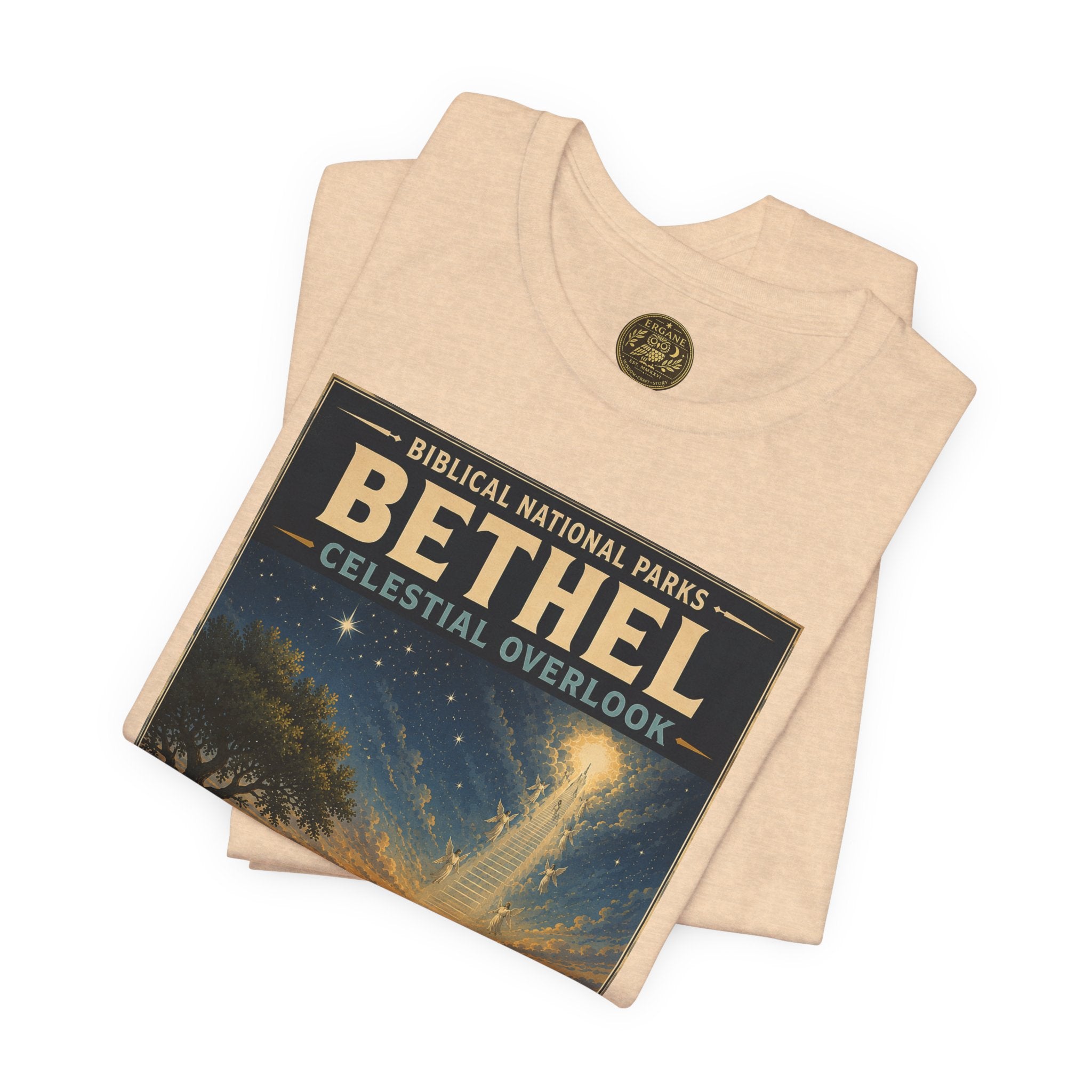 Biblical National Parks Collection I- In The Beginning #006/006 Genesis 28: 10-22 | Vintage nature poster Tee | Biblical national parks graphic shirt
