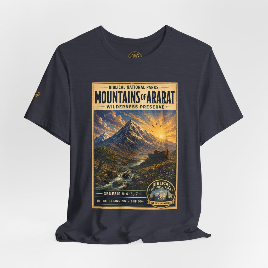 Biblical National Parks Collection I- In The Beginning #004/006 Genesis 8:4-5,17 | Vintage nature poster Tee | Biblical national parks graphic shirt