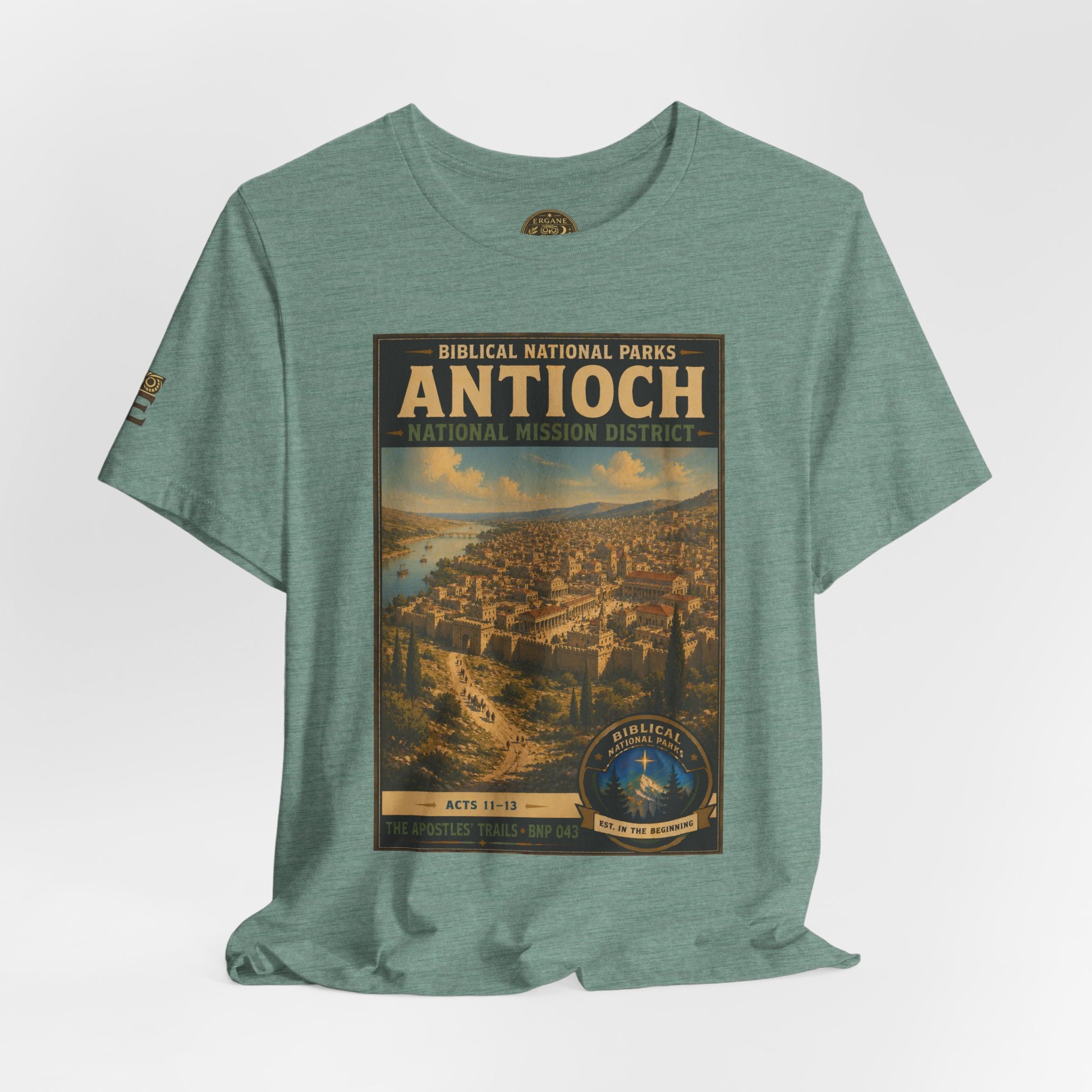 Biblical National Parks Collection VIII- The Apostles' Trails #043/049 | Acts 11-13 | Vintage nature poster Tee | Biblical national parks graphic shirt