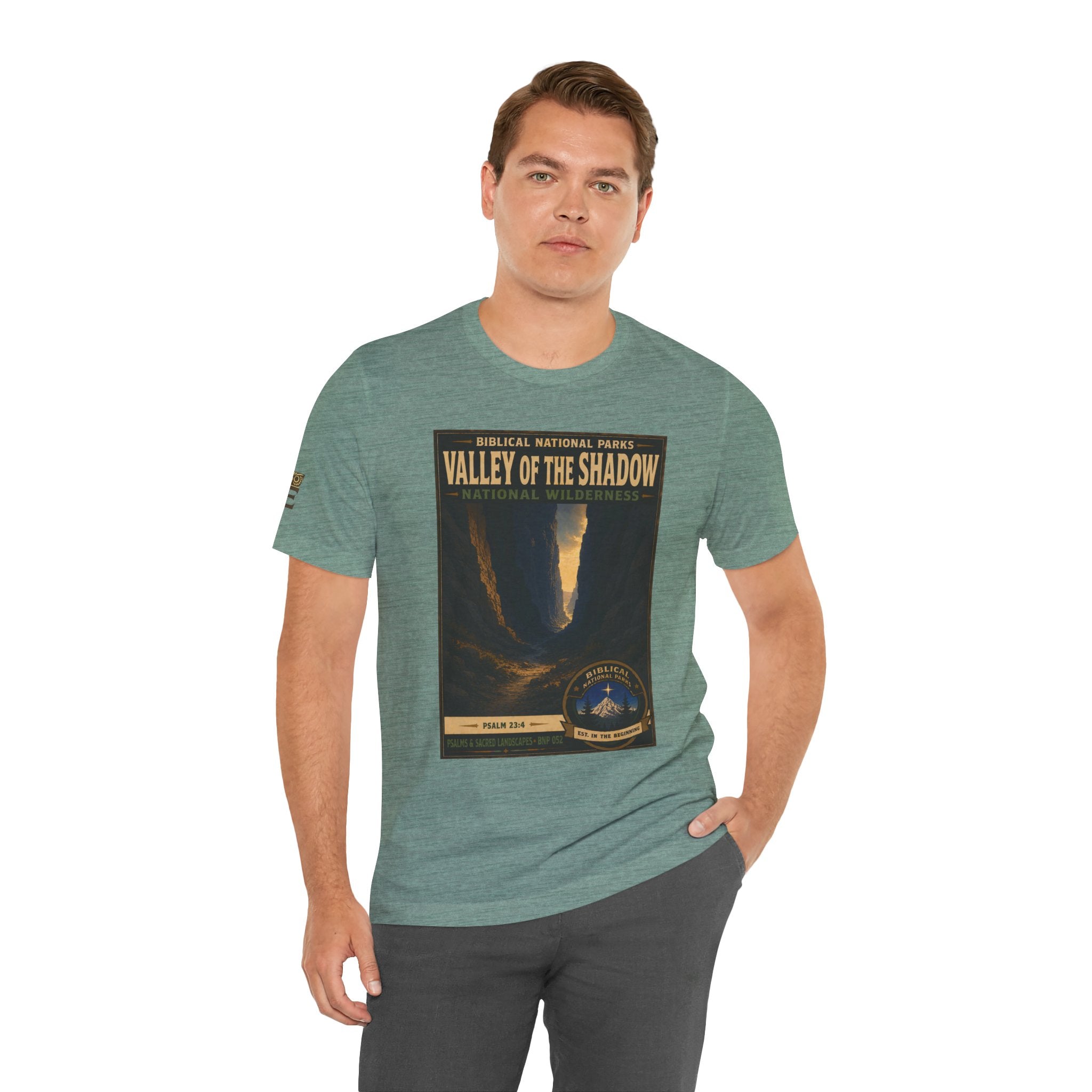Biblical National Parks Collection IX- #052/054 -Psalms & Sacred Landscapes | Psalm 23:4 | Vintage nature poster Tee | Biblical national parks graphic shirt