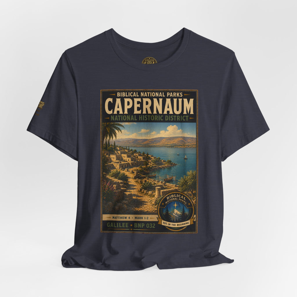 Biblical National Parks Collection VI- Galilee #032/035 Matthew 4 & Mark 1-2 | Vintage nature poster Tee | Biblical national parks graphic shirt