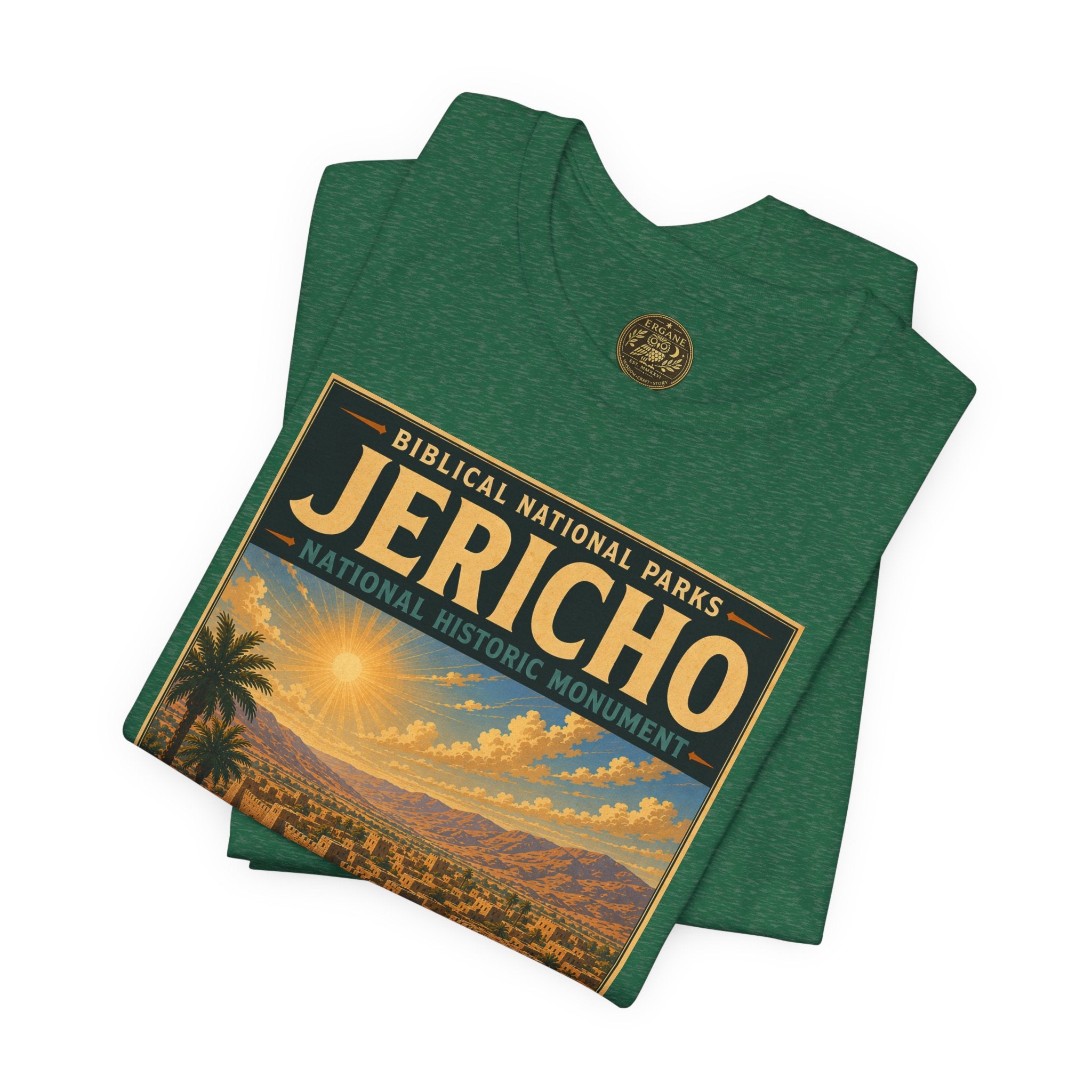 Biblical National Parks Collection III- The Promised Land #016/018 Joshua 6 | Vintage nature poster Tee | Biblical national parks graphic shirt
