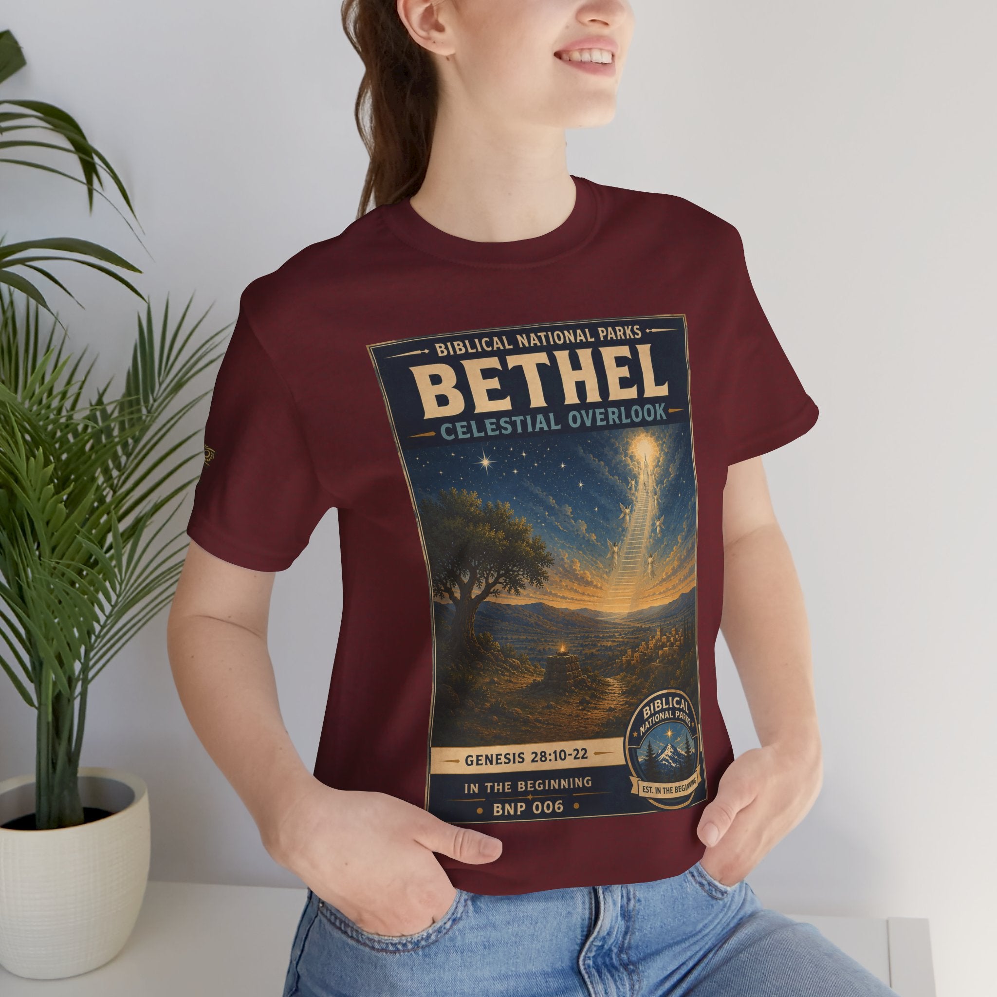 Biblical National Parks Collection I- In The Beginning #006/006 Genesis 28: 10-22 | Vintage nature poster Tee | Biblical national parks graphic shirt