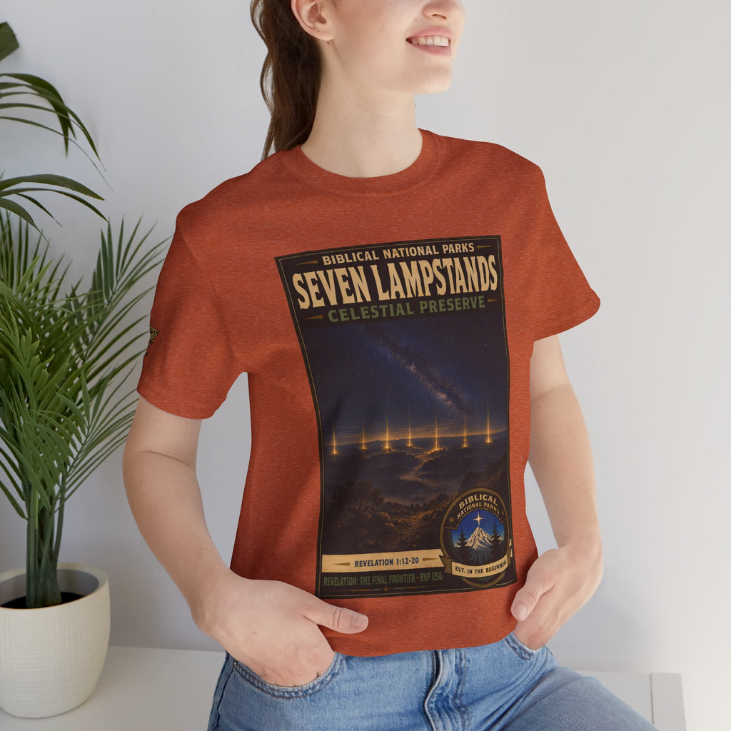 Biblical National Parks Collection X- #056/061 - Revelation: The Final Frontier | Revelation 1: 12-20 | Vintage nature poster Tee | Biblical national parks graphic shirt