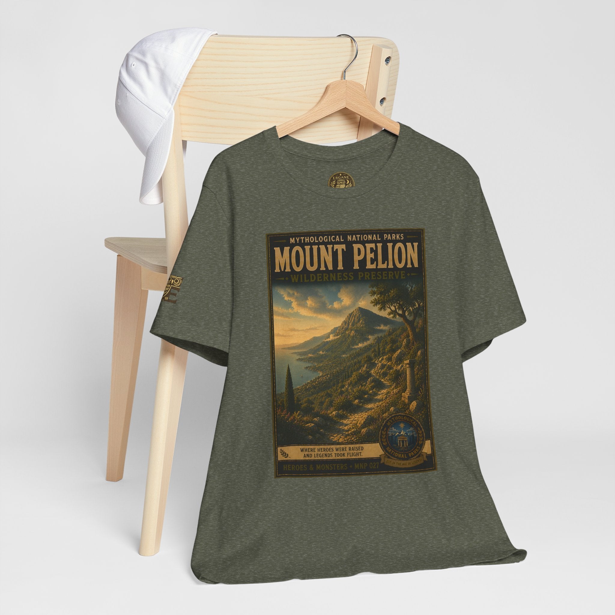 Mythological National Parks Collection III- #027-028 - Heros & Monsters | Vintage nature poster Tee | Mythological National Parks graphic shirt