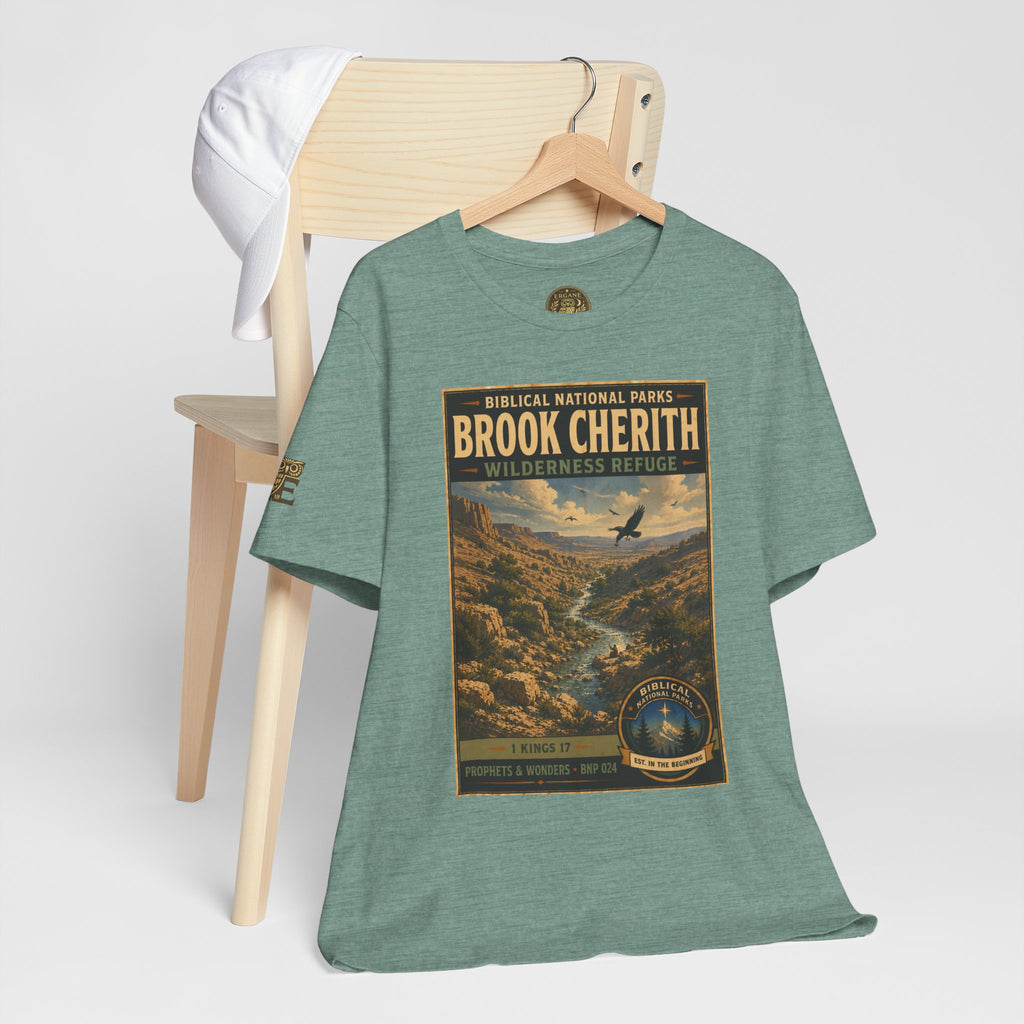 Biblical National Parks Collection V- Prophets & Wonders #024/030 1 Kings 17 | Vintage nature poster Tee | Biblical national parks graphic shirt