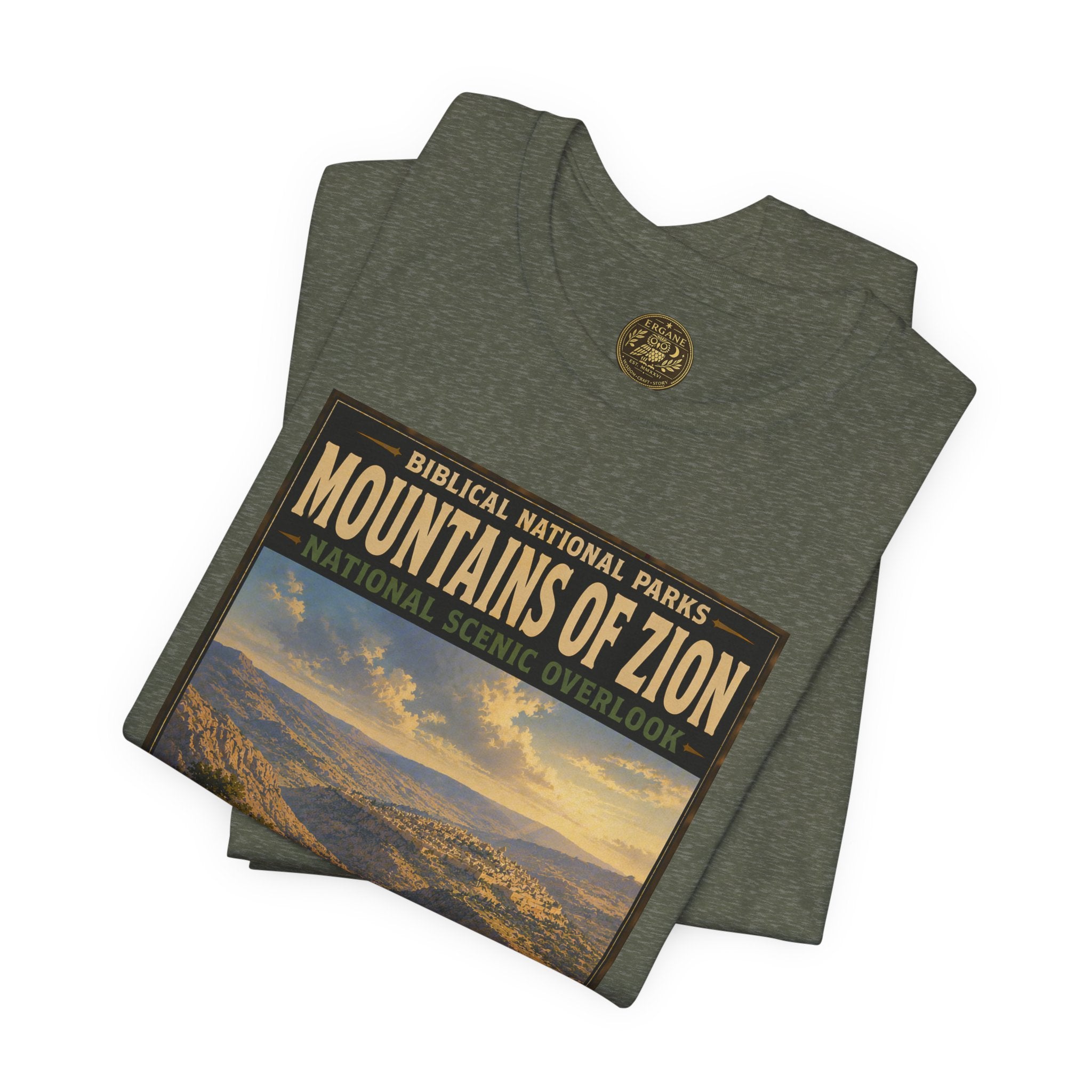 Biblical National Parks Collection IX- #053/054 -Psalms & Sacred Landscapes | Psalm 125 | Vintage nature poster Tee | Biblical national parks graphic shirt
