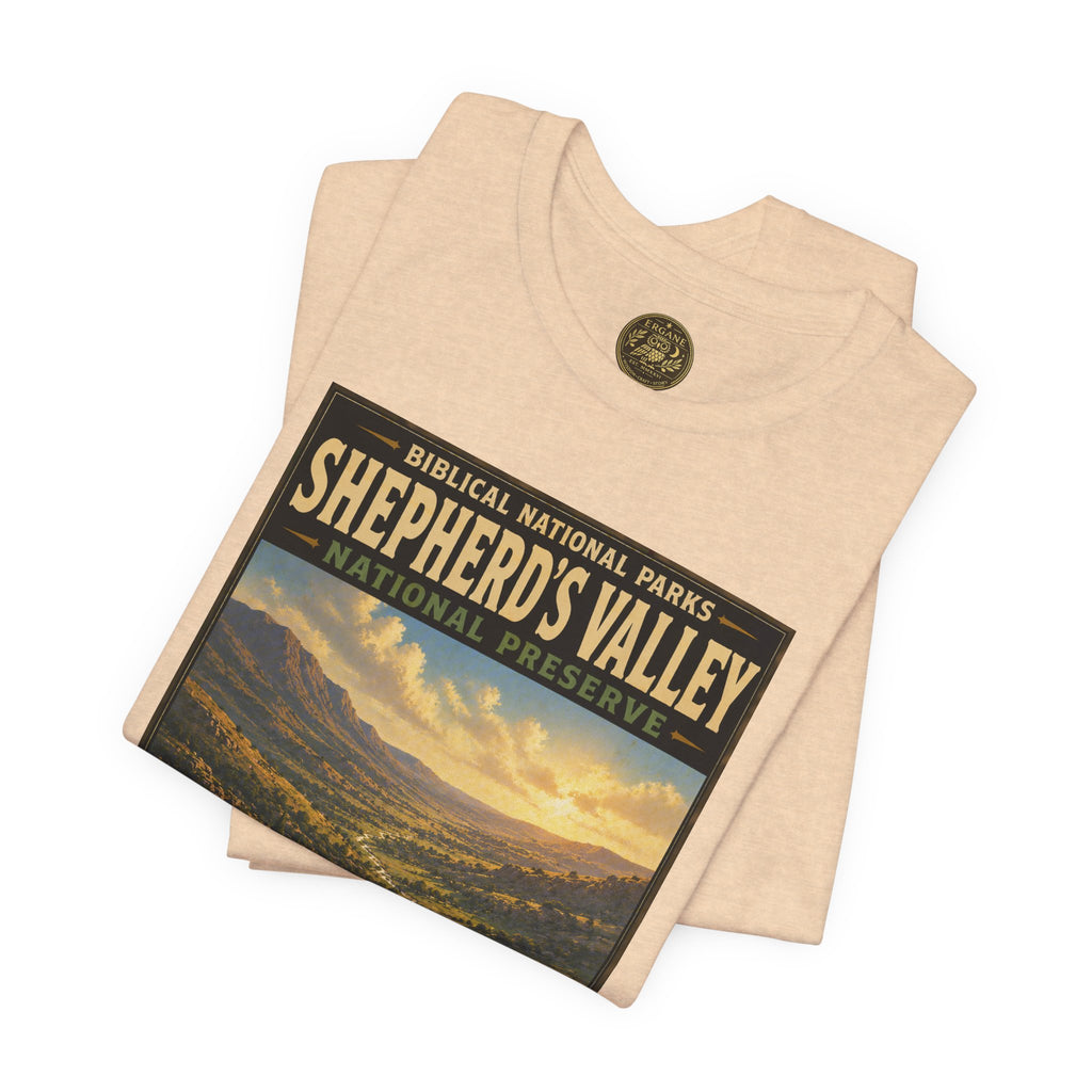 Biblical National Parks Collection IX- #050/054 -Psalms & Sacred Landscapes | Psalm 23 | Vintage nature poster Tee | Biblical national parks graphic shirt