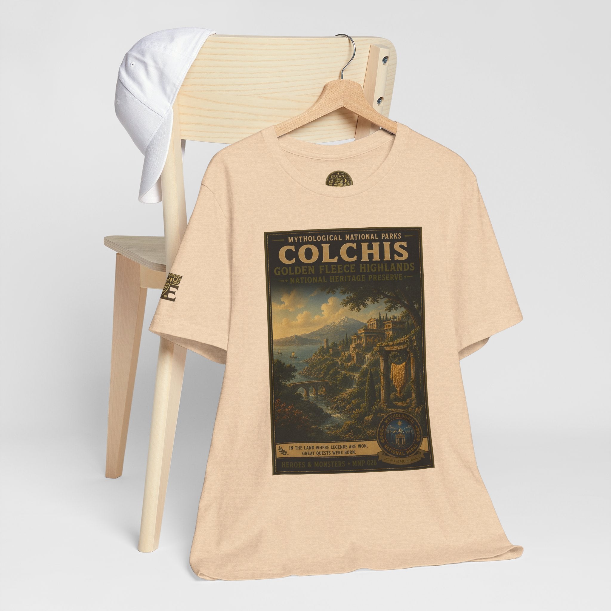 Mythological National Parks Collection III- #026-028 - Heros & Monsters | Vintage nature poster Tee | Mythological National Parks graphic shirt