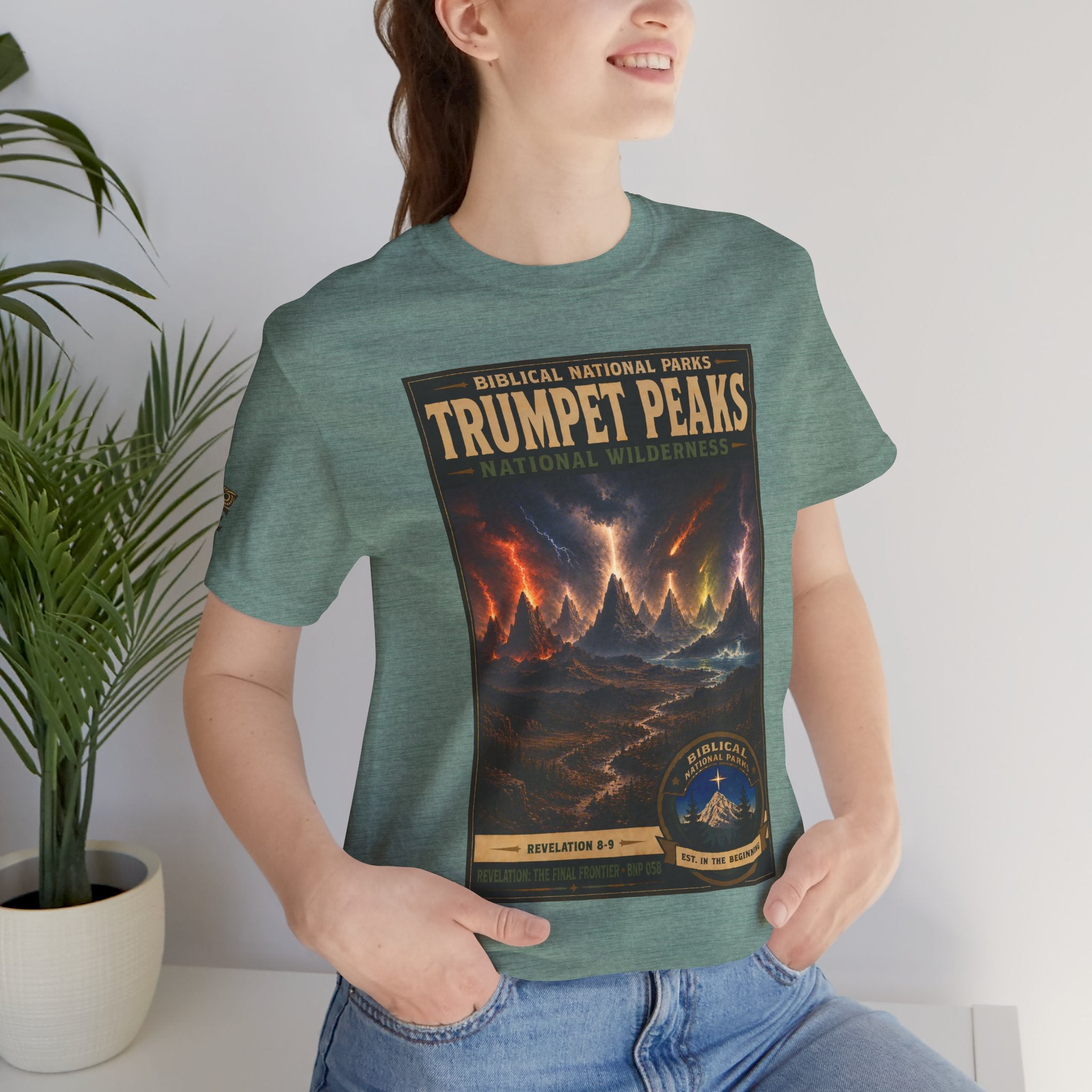 Biblical National Parks Collection X- #058/061 - Revelation: The Final Frontier | Revelation 8-9 | Vintage nature poster Tee | Biblical national parks graphic shirt