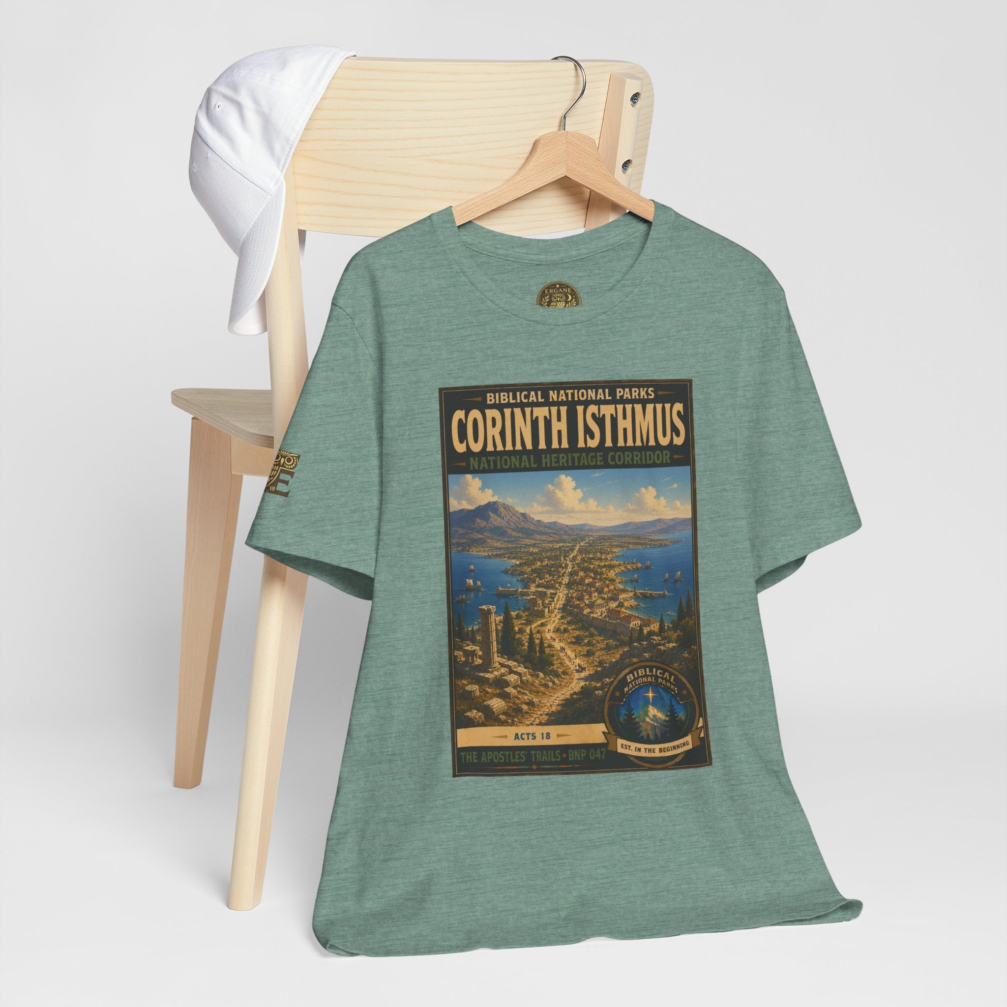 Biblical National Parks Collection VIII- The Apostles' Trails #047/049 | Acts 18 | Vintage nature poster Tee | Biblical national parks graphic shirt