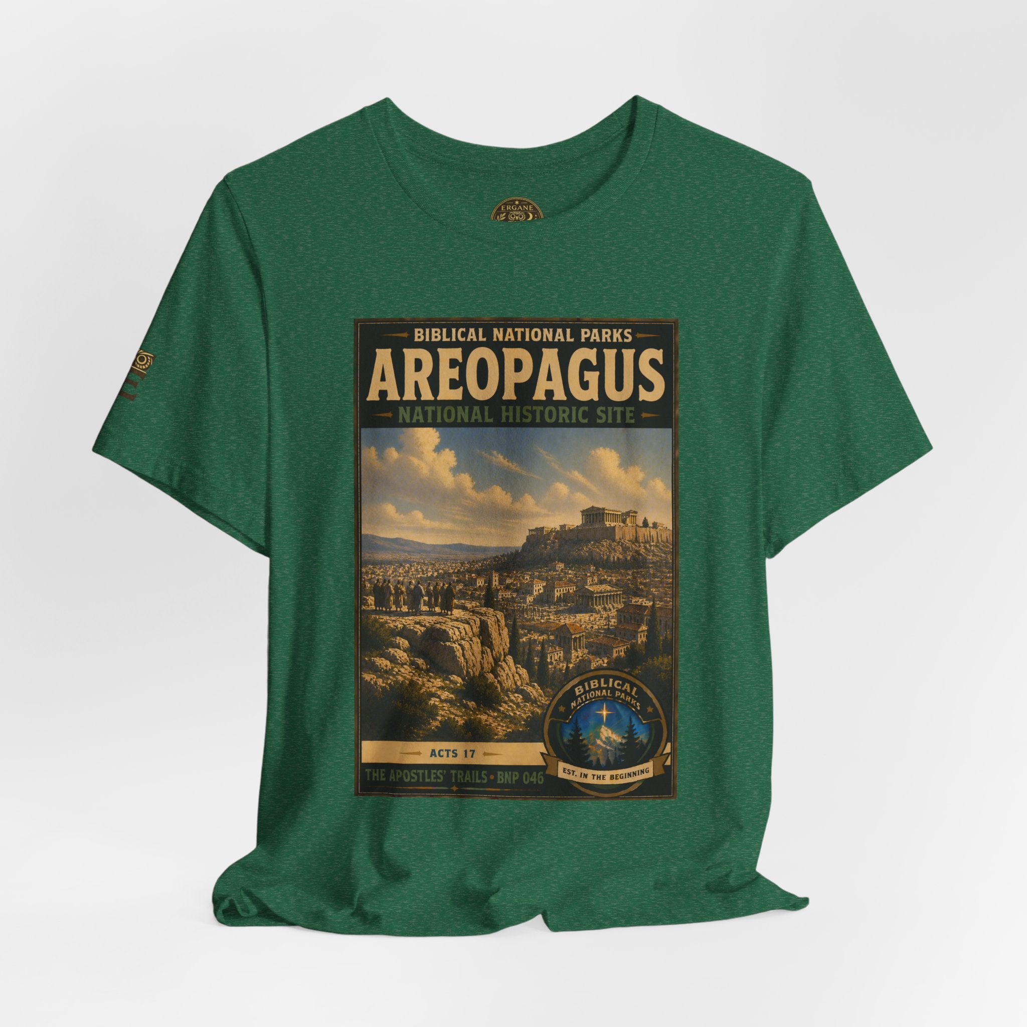 Biblical National Parks Collection VIII- The Apostles' Trails #046/049 | Acts 17 | Vintage nature poster Tee | Biblical national parks graphic shirt