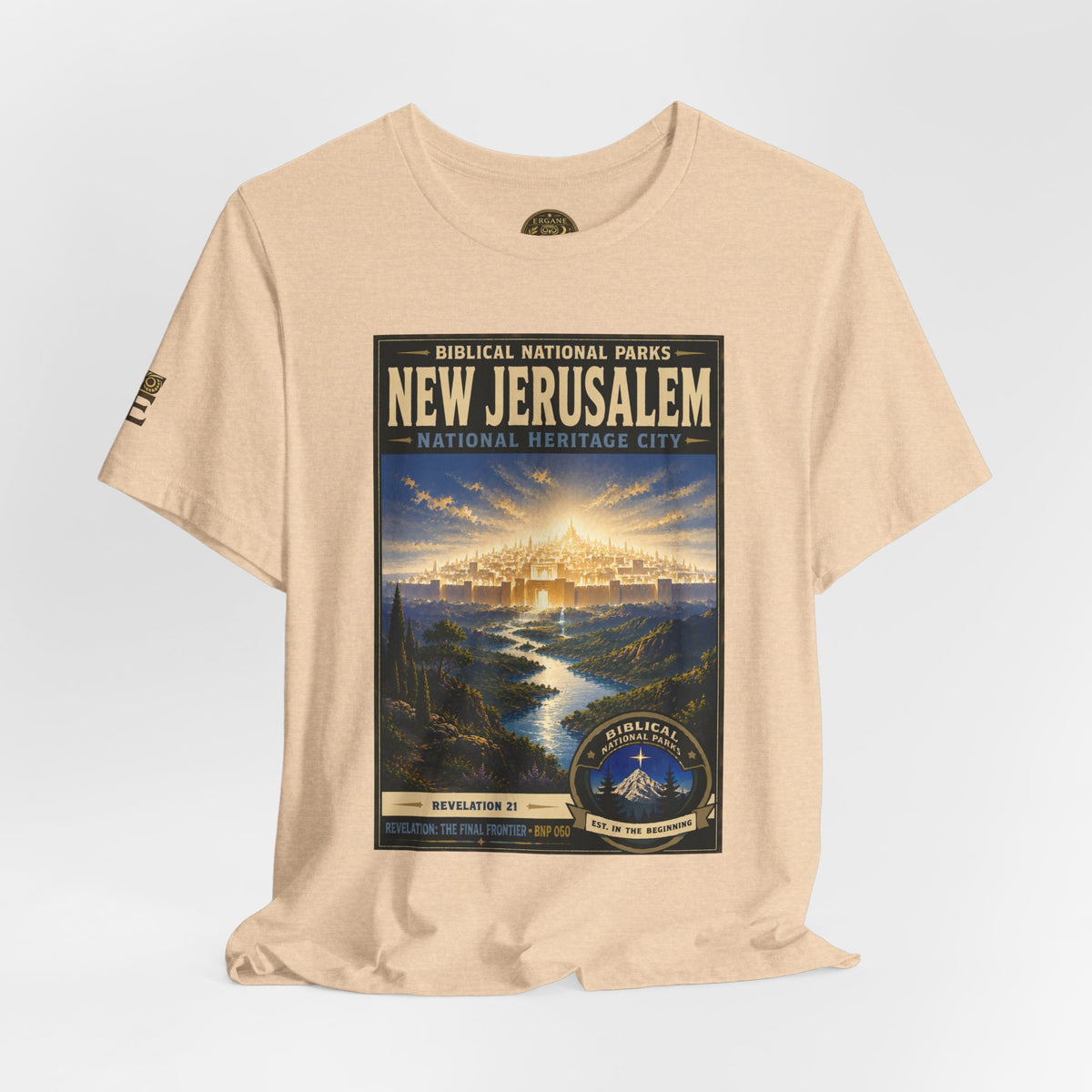 Biblical National Parks Collection X- #060/061 - Revelation: The Final Frontier | Revelation 21 | Vintage nature poster Tee | Biblical national parks graphic shirt 2