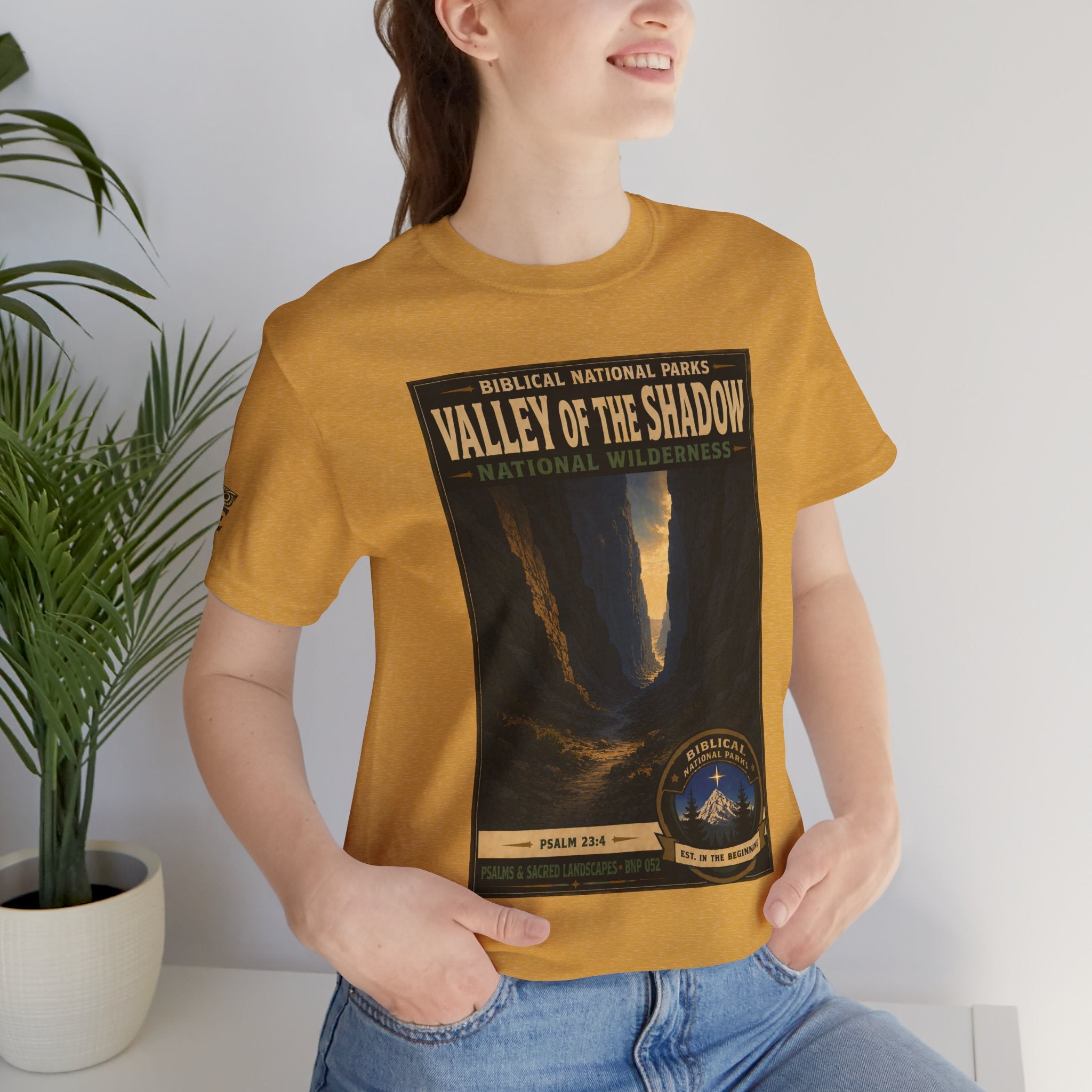 Biblical National Parks Collection IX- #052/054 -Psalms & Sacred Landscapes | Psalm 23:4 | Vintage nature poster Tee | Biblical national parks graphic shirt