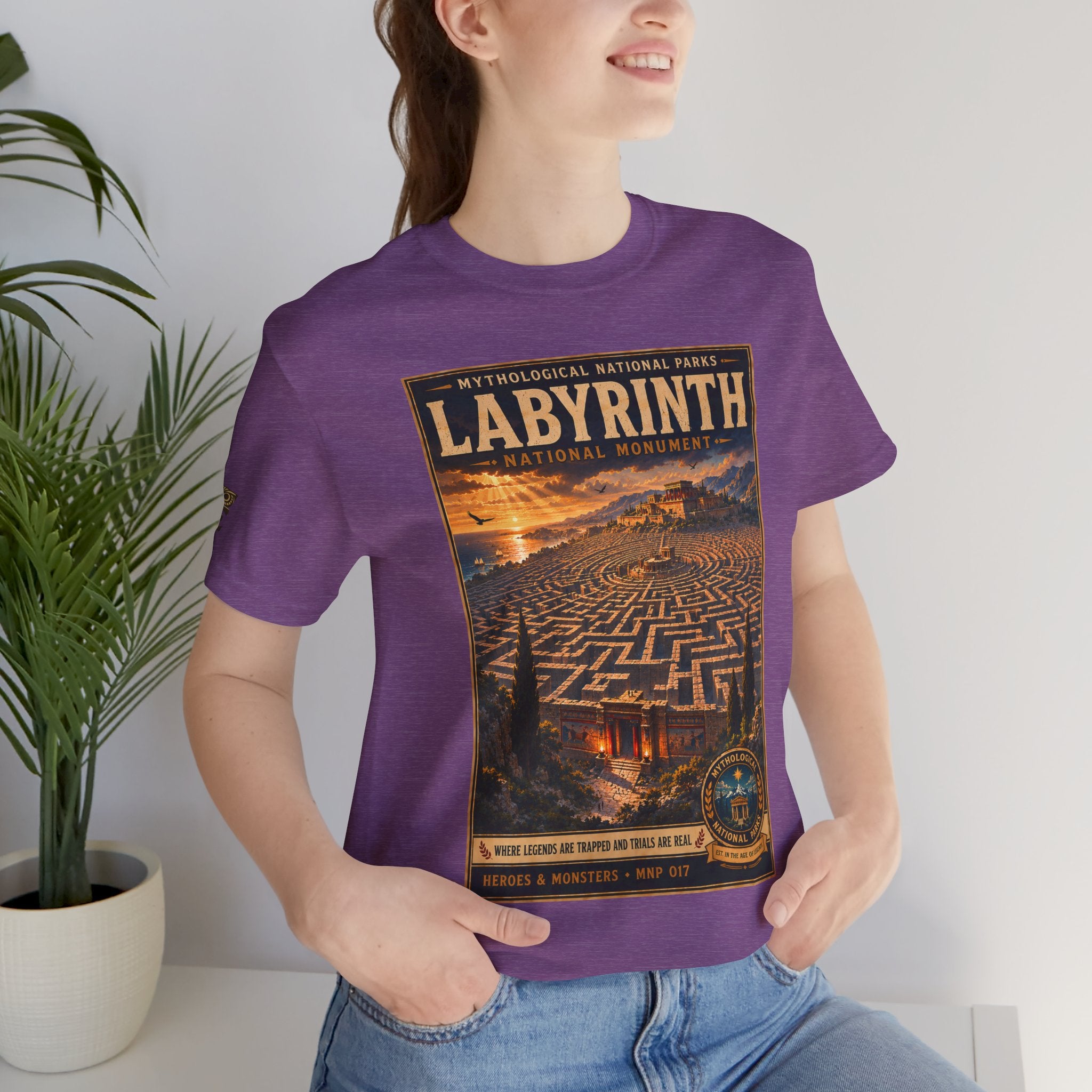 Mythological National Parks Collection III- #017-028 - Heros & Monsters | Vintage nature poster Tee | Mythological National Parks graphic shirt