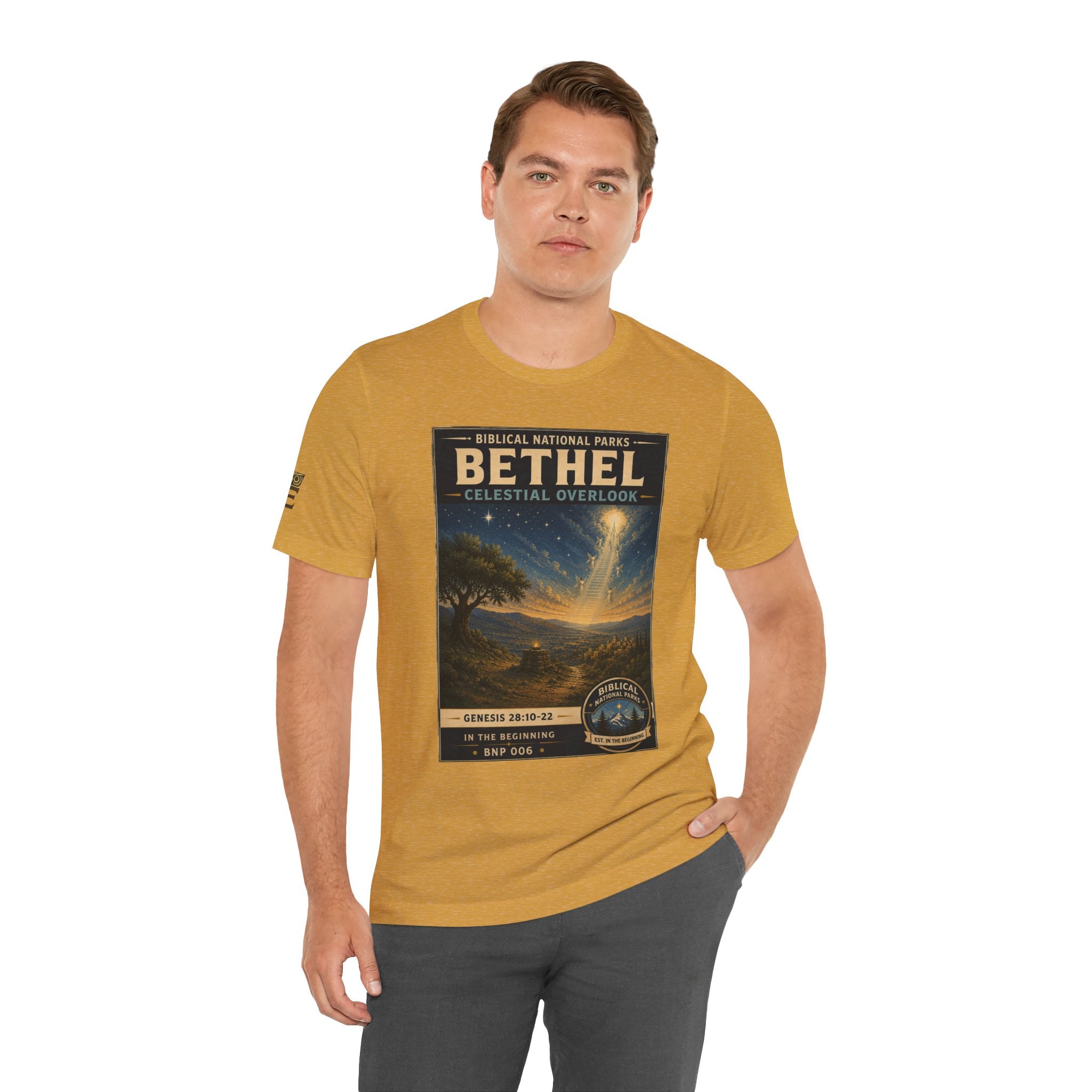 Biblical National Parks Collection I- In The Beginning #006/006 Genesis 28: 10-22 | Vintage nature poster Tee | Biblical national parks graphic shirt