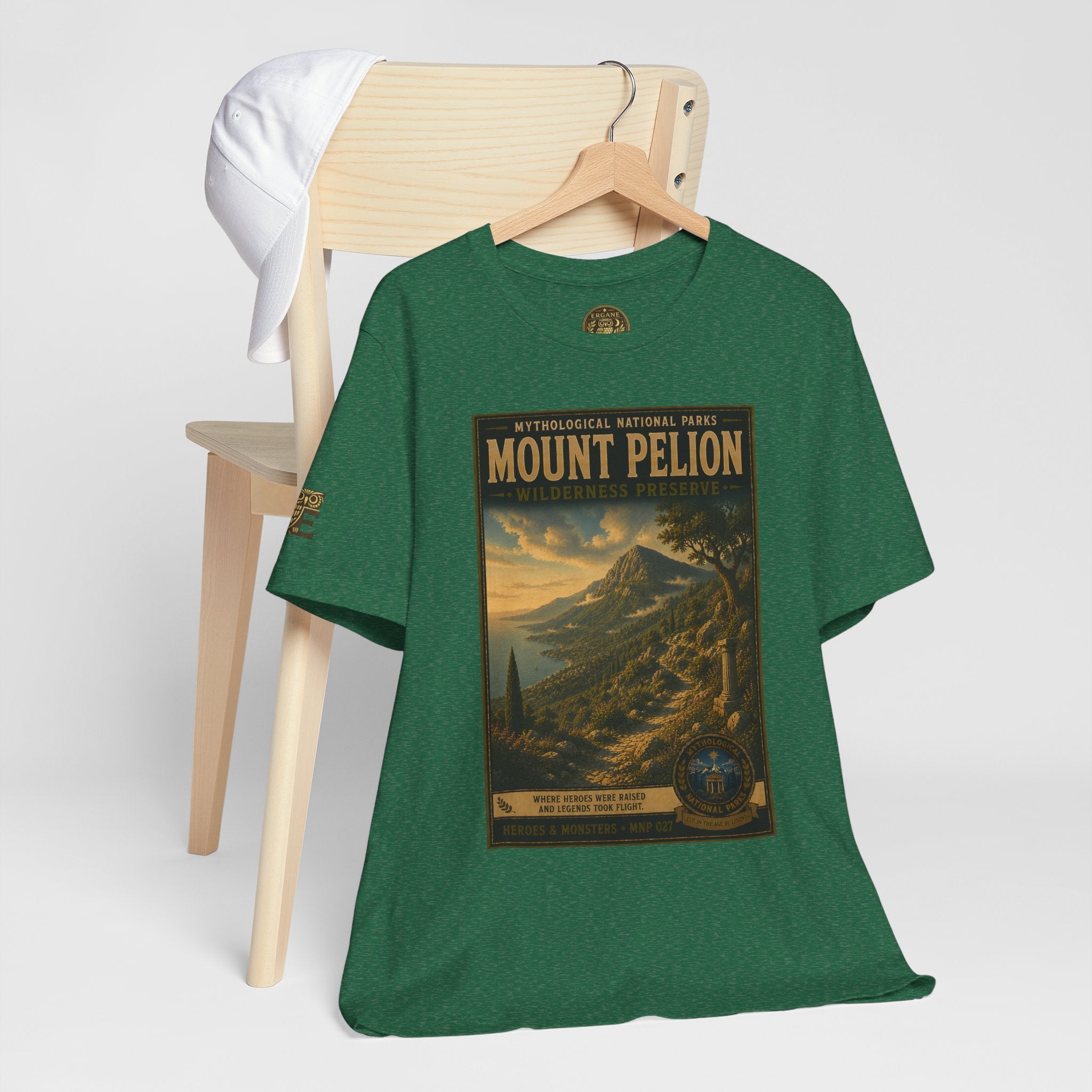 Mythological National Parks Collection III- #027-028 - Heros & Monsters | Vintage nature poster Tee | Mythological National Parks graphic shirt