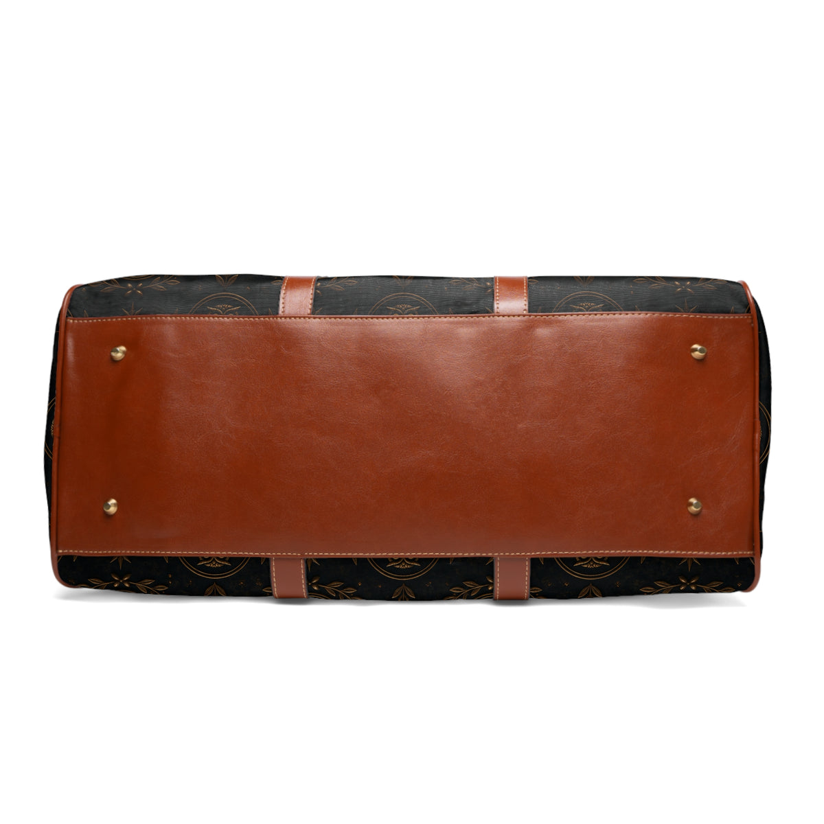 Waterproof Travel Duffle Bag — Elegant Owl Monogram Weekend Bag