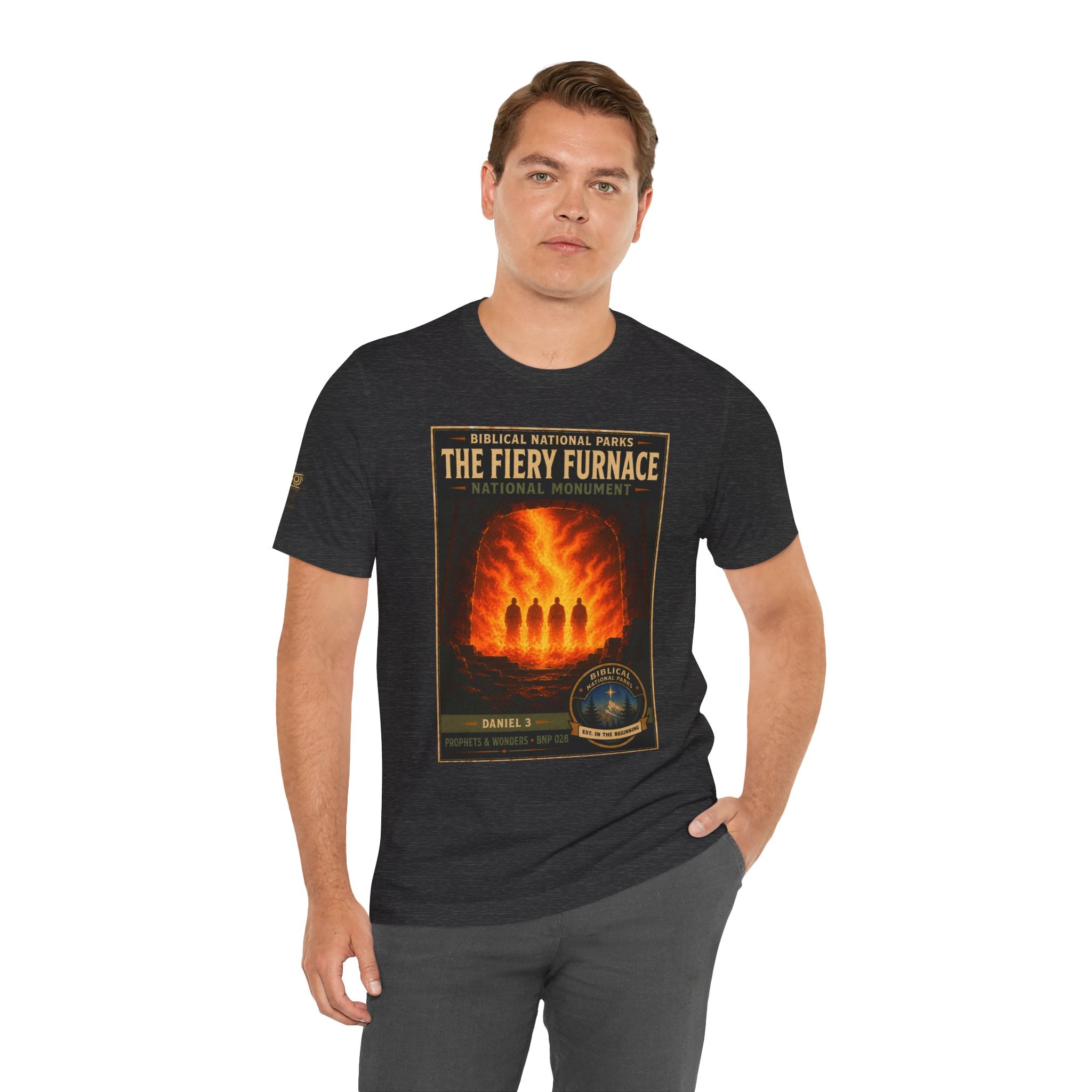 Biblical National Parks Collection V- Prophets & Wonders #028/030 Daniel 3 | Vintage nature poster Tee | Biblical national parks graphic shirt