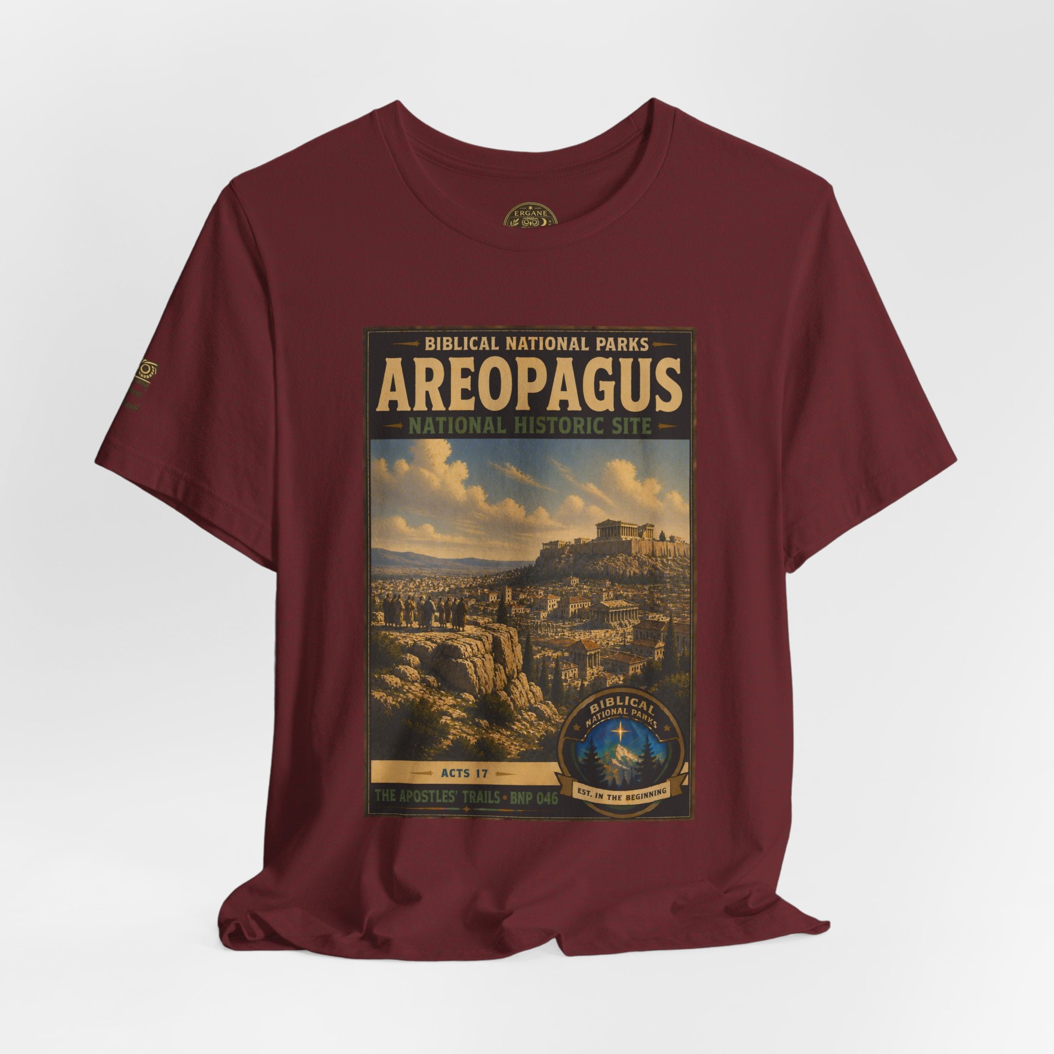 Biblical National Parks Collection VIII- The Apostles' Trails #046/049 | Acts 17 | Vintage nature poster Tee | Biblical national parks graphic shirt