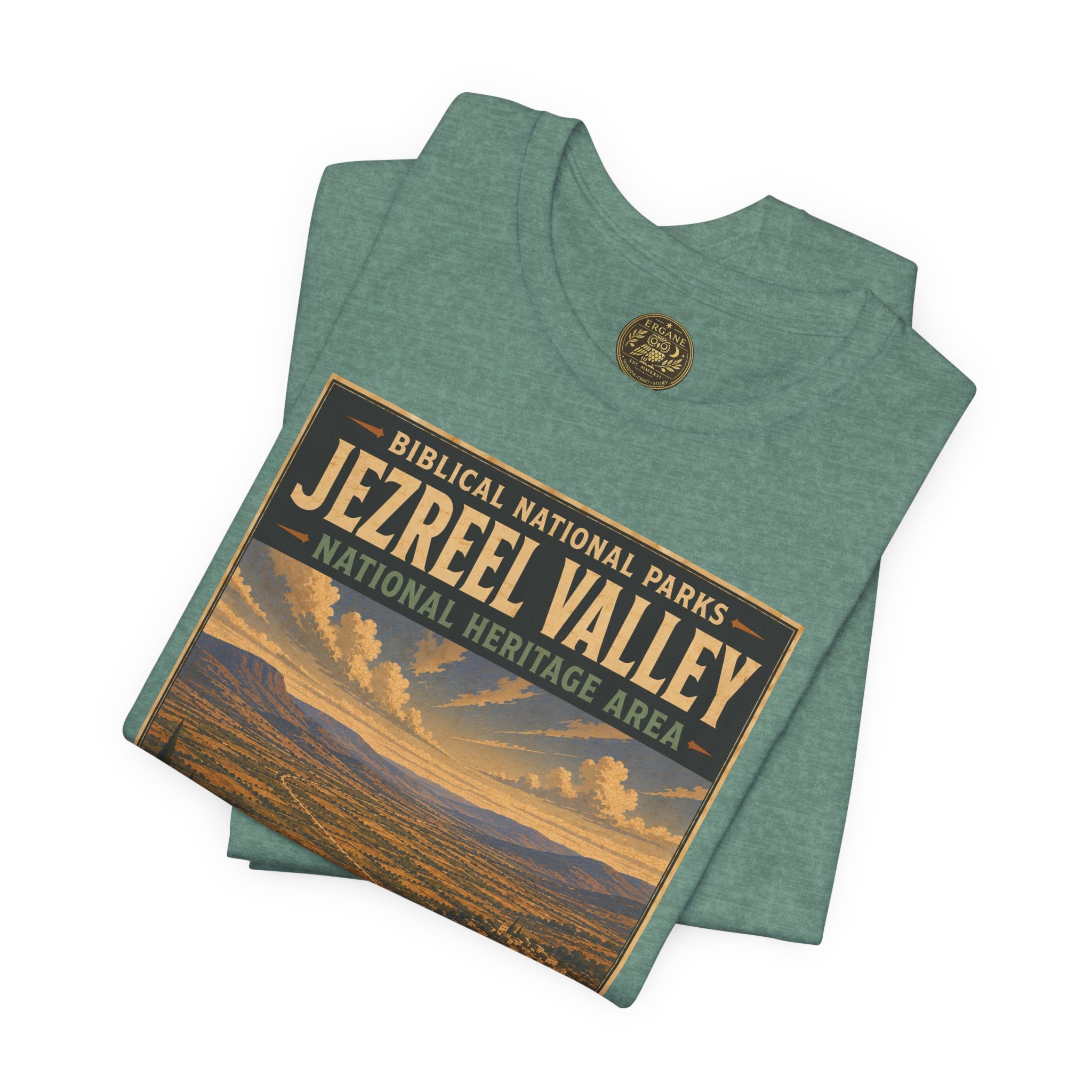 Biblical National Parks Collection IV- Heros & Battlefields #021/023 Biblical Crossroads | Vintage nature poster Tee | Biblical national parks graphic shirt