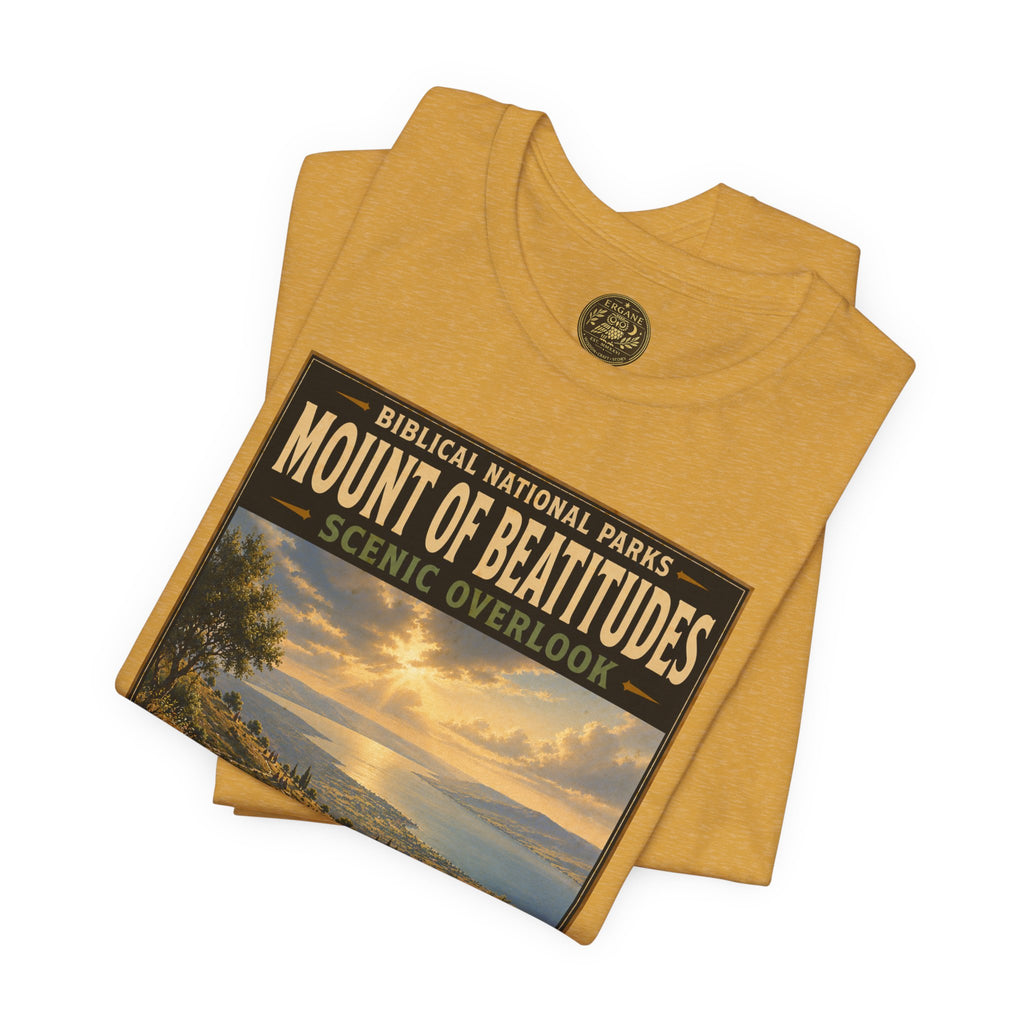 Biblical National Parks Collection VI- Galilee #033/035 Matthew 5-7 | Vintage nature poster Tee | Biblical national parks graphic shirt