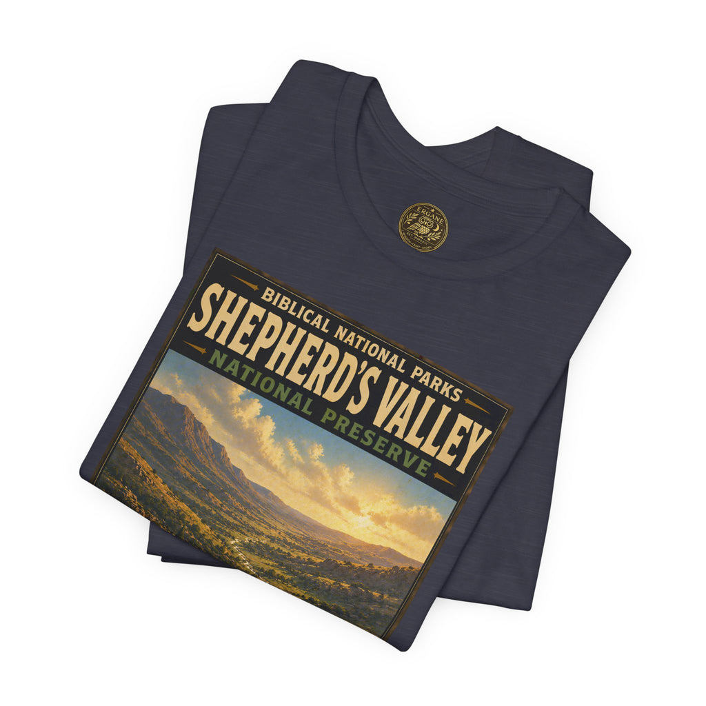 Biblical National Parks Collection IX- #050/054 -Psalms & Sacred Landscapes | Psalm 23 | Vintage nature poster Tee | Biblical national parks graphic shirt
