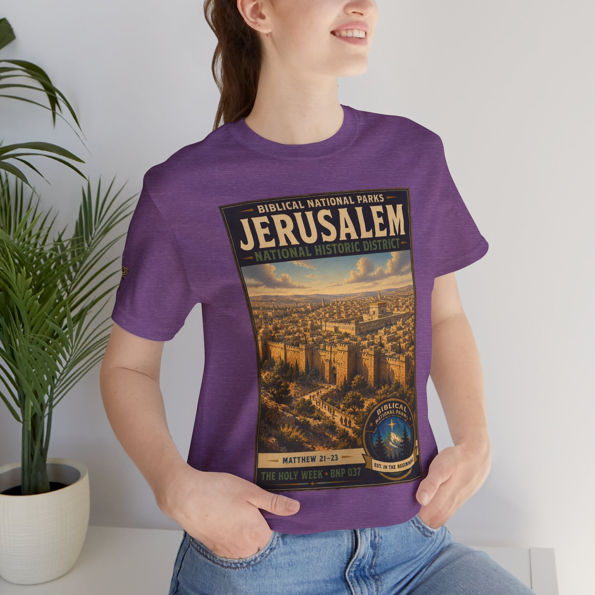 Biblical National Parks Collection VII- The Holy Week #037/041 | Matthew 21-23 | Vintage nature poster Tee | Biblical national parks graphic shirt