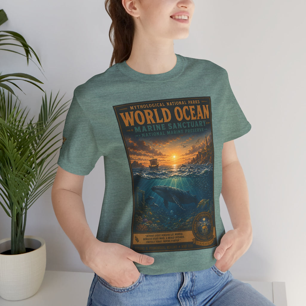 Mythological National Parks COLLECTION V- #050-050 TITANS & PRIMORDIAL REALMS | Vintage nature poster Tee | Mythological National Parks graphic shirt