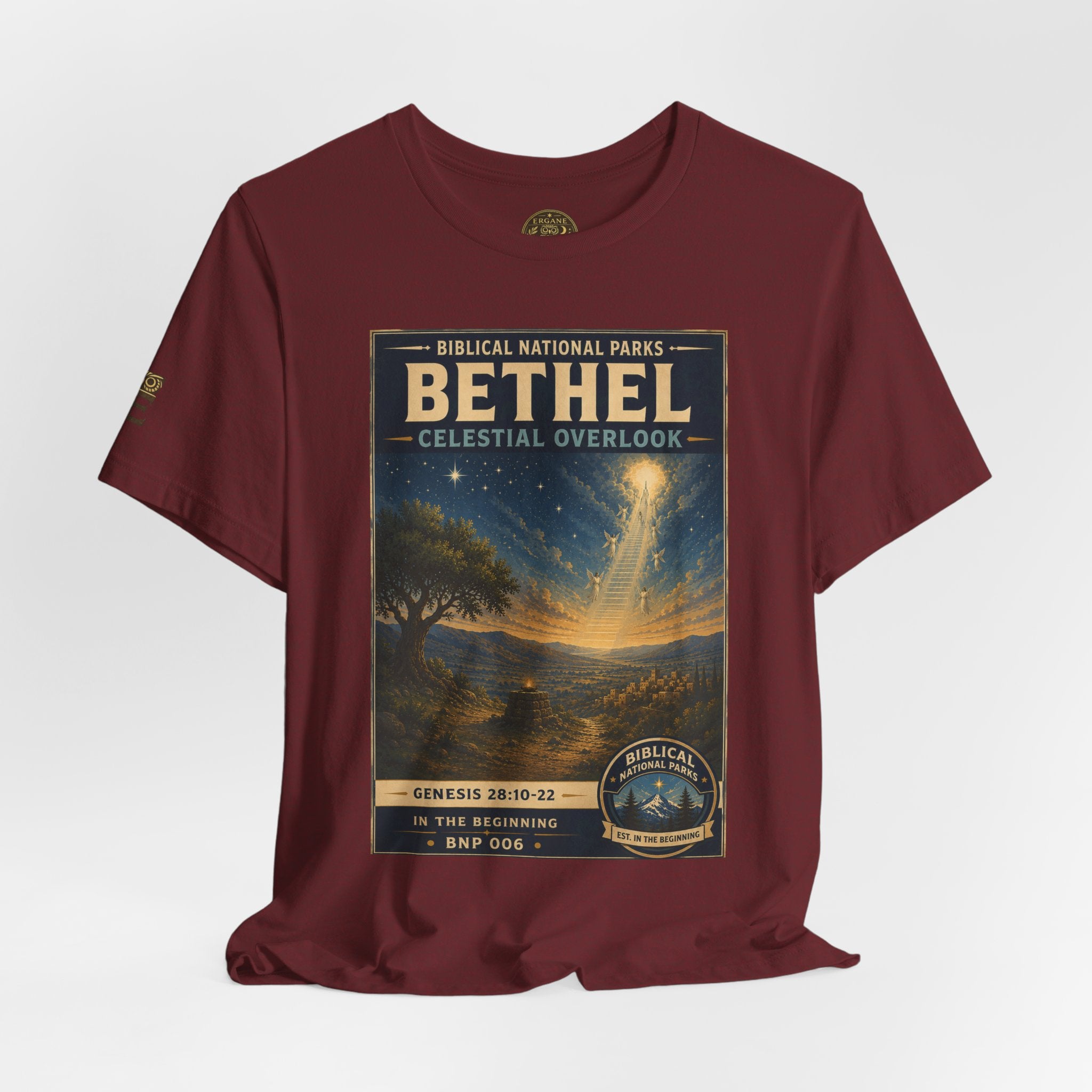 Biblical National Parks Collection I- In The Beginning #006/006 Genesis 28: 10-22 | Vintage nature poster Tee | Biblical national parks graphic shirt