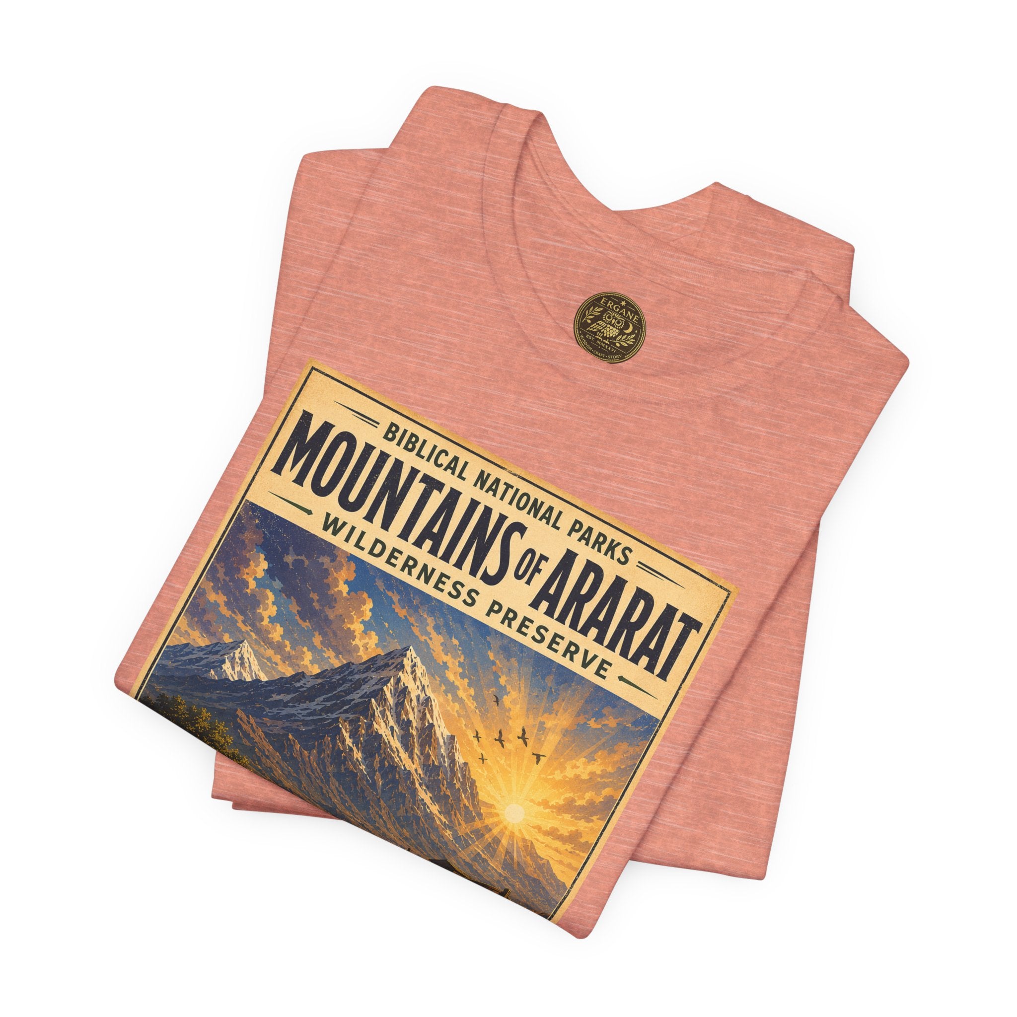 Biblical National Parks Collection I- In The Beginning #004/006 Genesis 8:4-5,17 | Vintage nature poster Tee | Biblical national parks graphic shirt