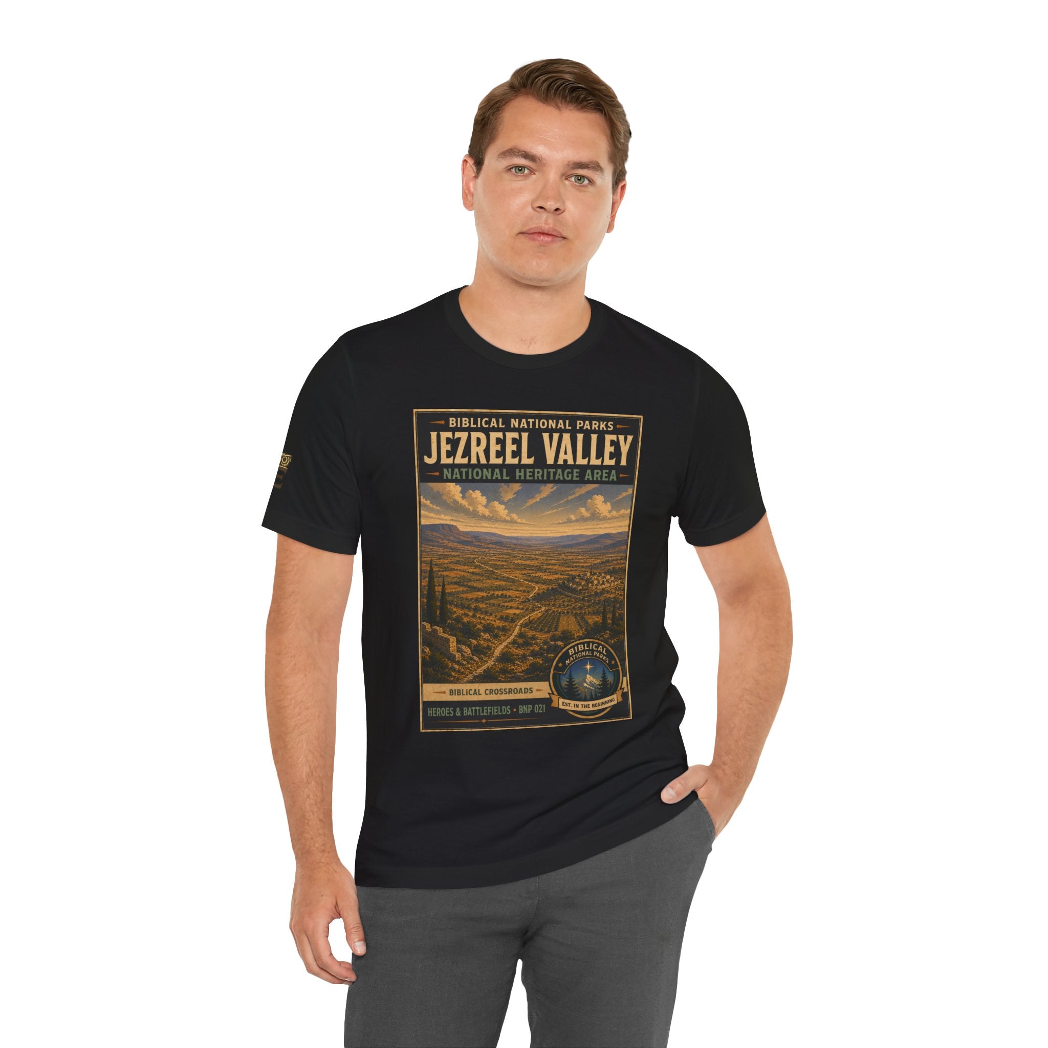 Biblical National Parks Collection IV- Heros & Battlefields #021/023 Biblical Crossroads | Vintage nature poster Tee | Biblical national parks graphic shirt