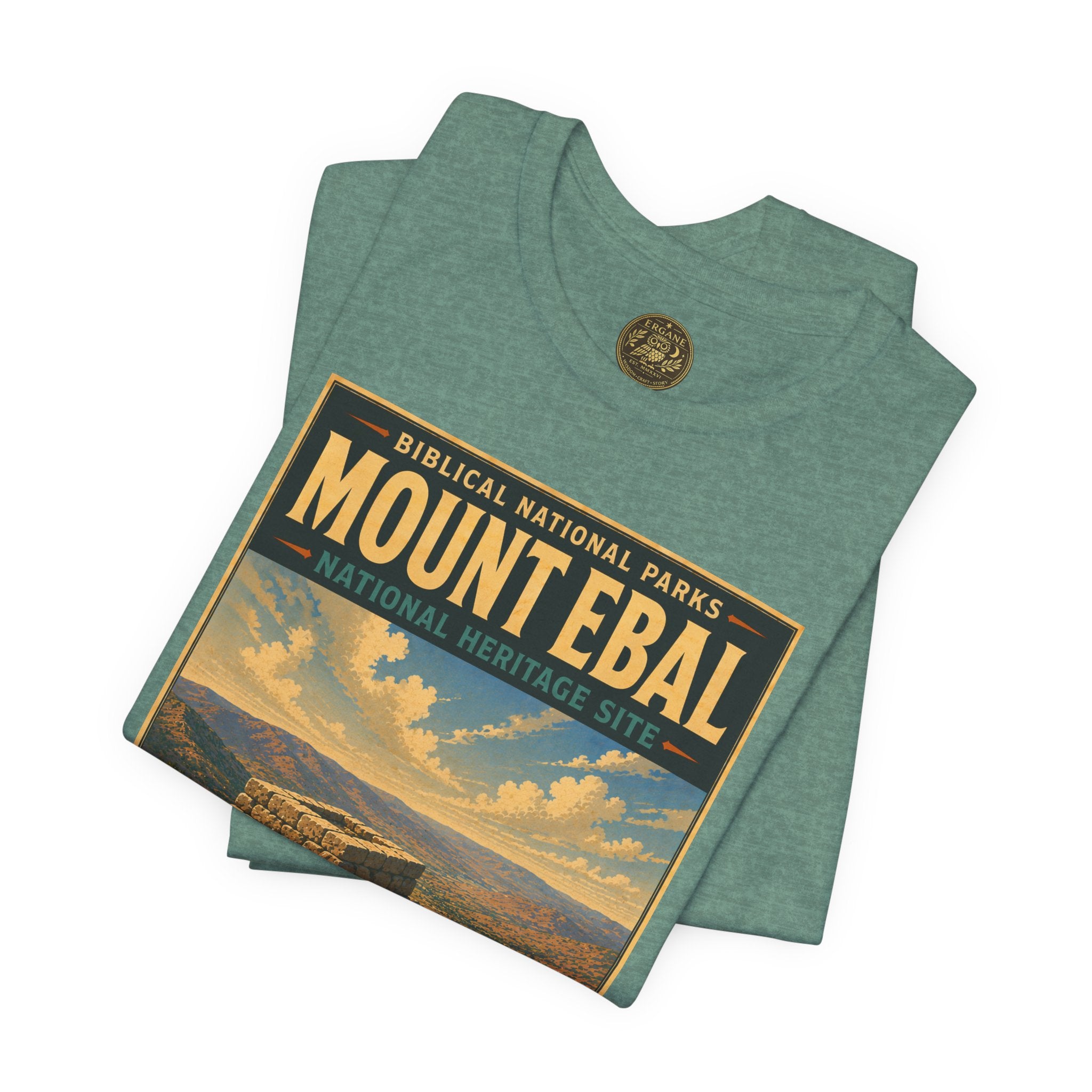Biblical National Parks Collection III- The Promised Land #018/018 Joshua 8: 30 | Vintage nature poster Tee | Biblical national parks graphic shirt