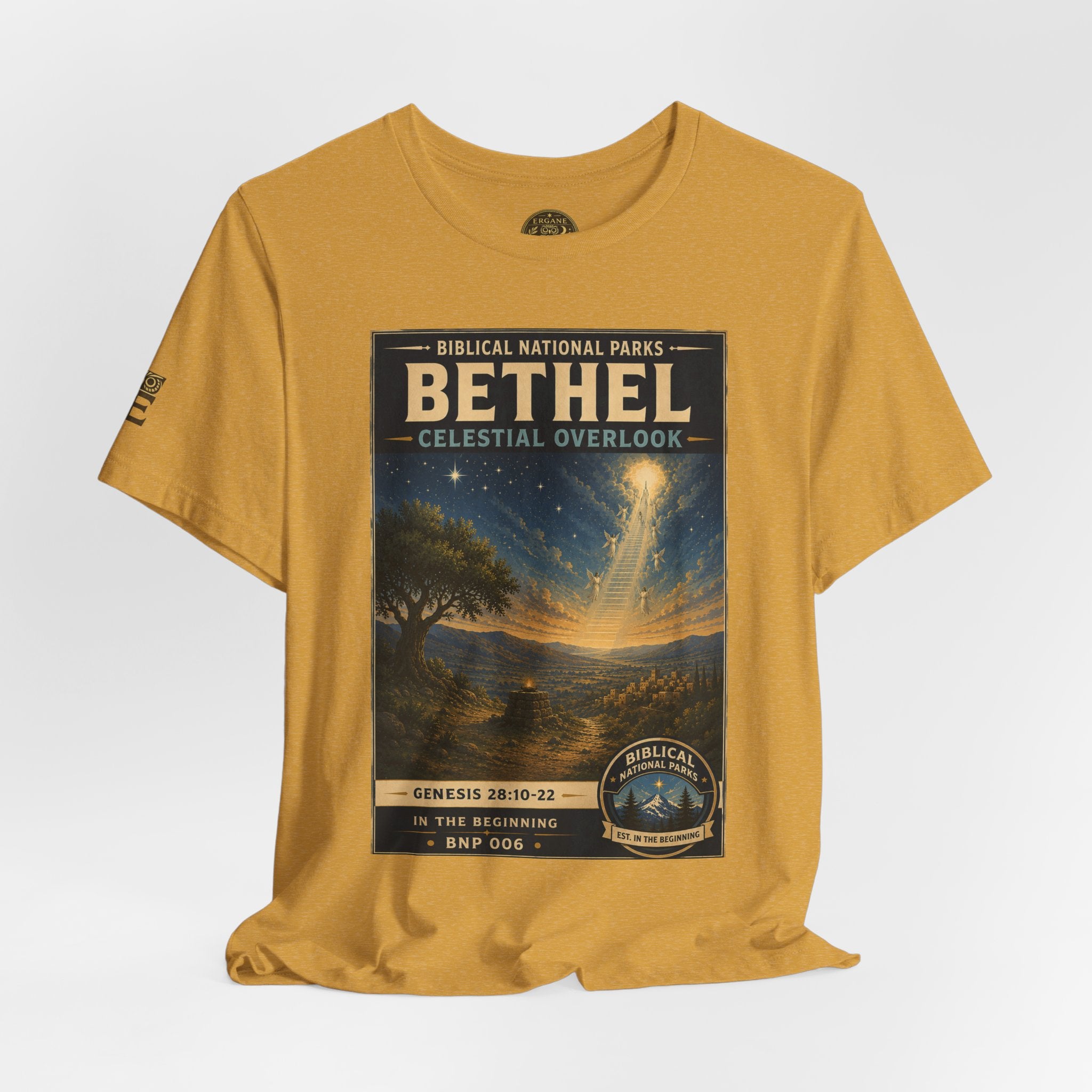 Biblical National Parks Collection I- In The Beginning #006/006 Genesis 28: 10-22 | Vintage nature poster Tee | Biblical national parks graphic shirt