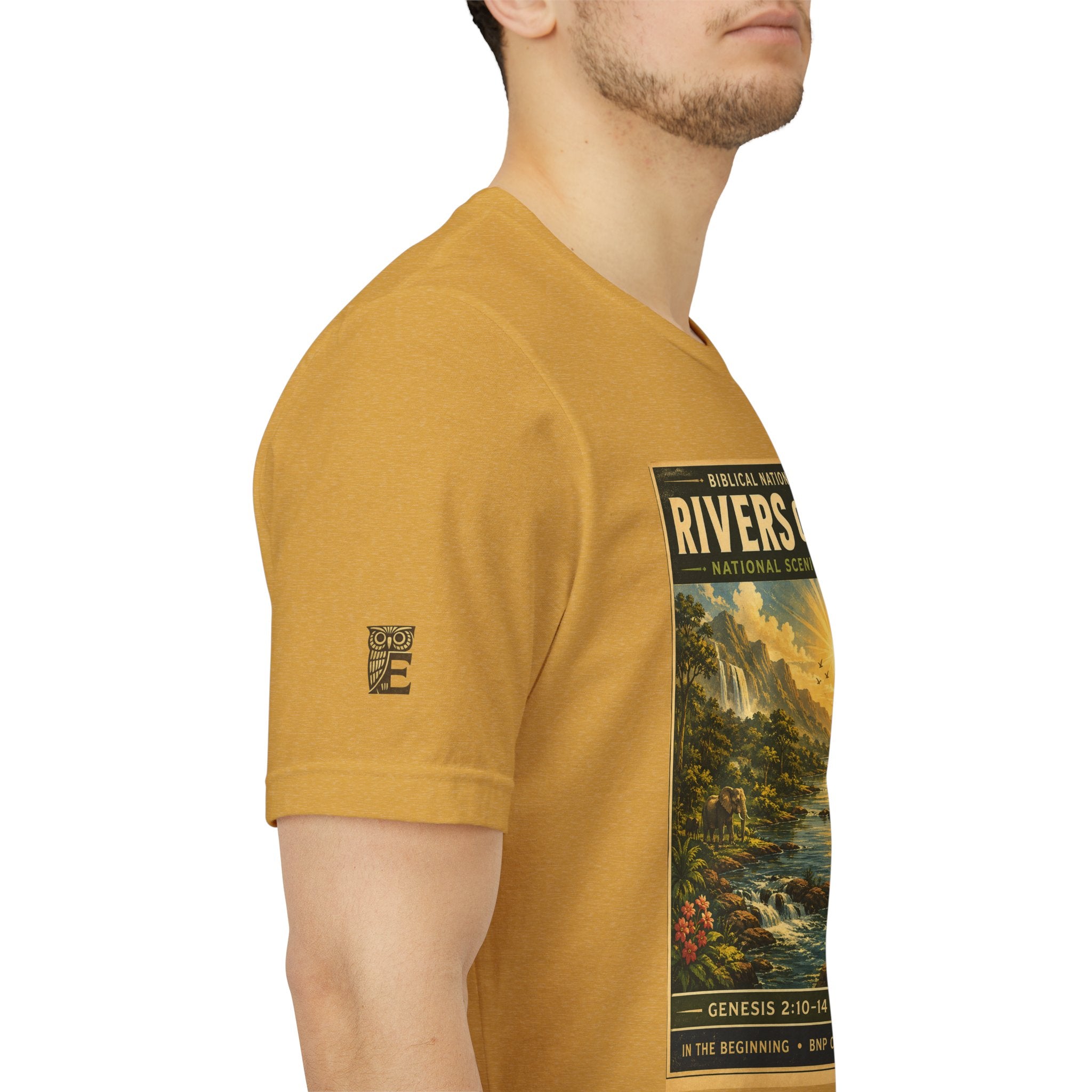 Biblical National Parks Collection I- In The Beginning #003/006 Genesis 2:10-14 | Vintage nature poster Tee | Biblical national parks graphic shirt