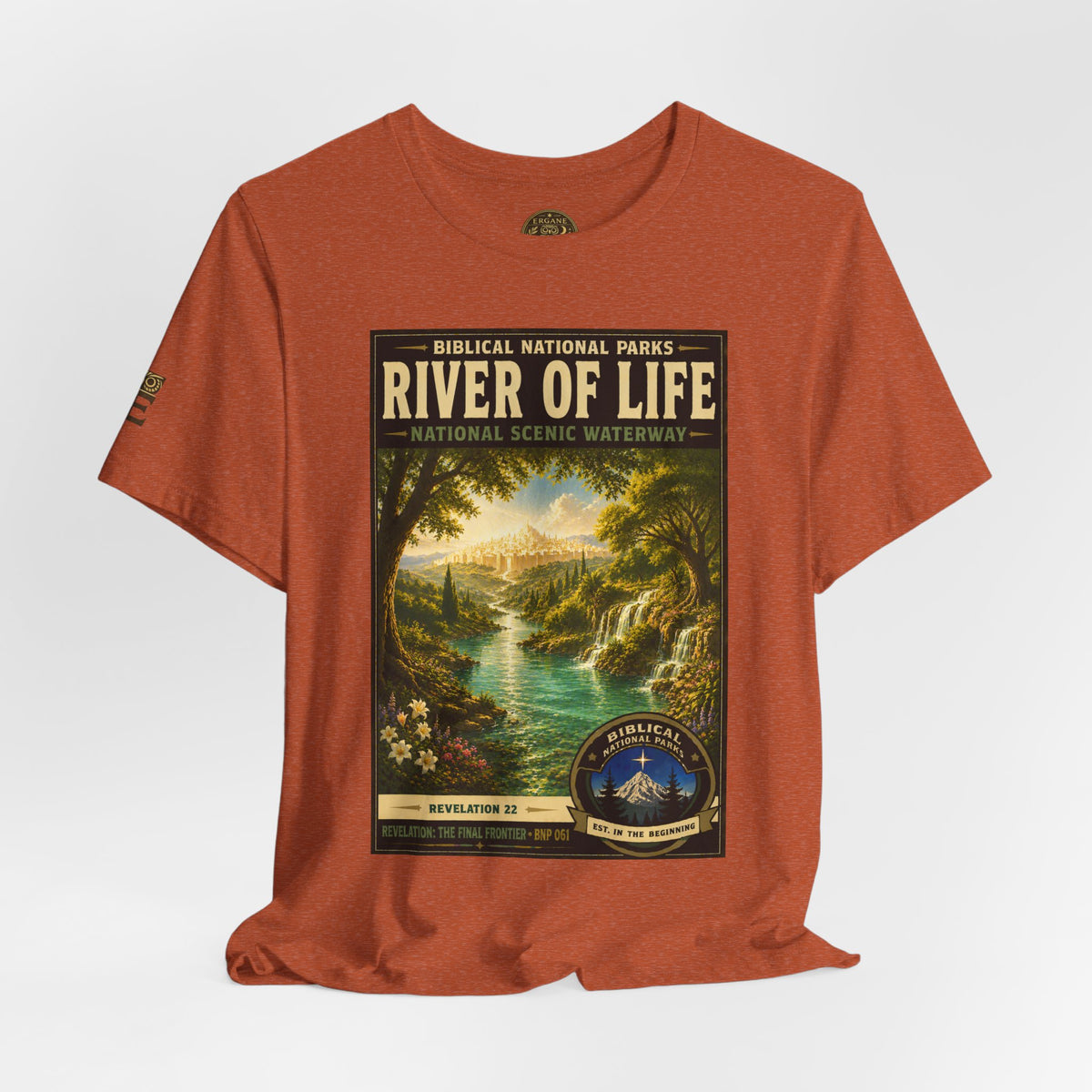 Biblical National Parks Collection X- #061/061 - Revelation: The Final Frontier | Revelation 22 | Vintage nature poster Tee | Biblical national parks graphic shirt 2