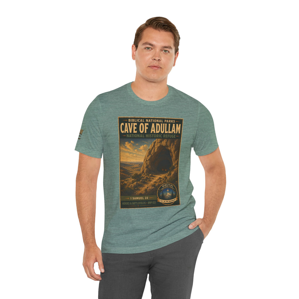 Biblical National Parks Collection IV- Heros & Battlefields #023/023 1 Samuel 22 | Vintage nature poster Tee | Biblical national parks graphic shirt