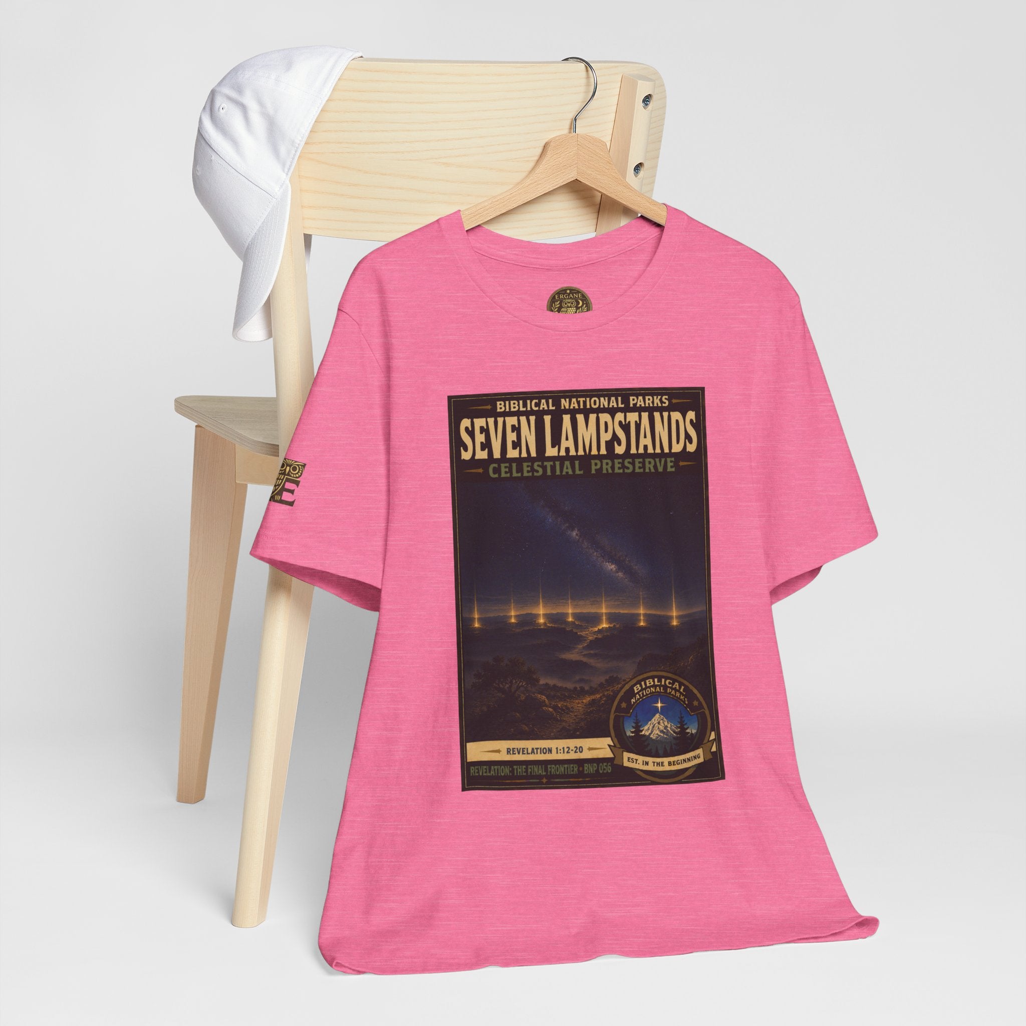 Biblical National Parks Collection X- #056/061 - Revelation: The Final Frontier | Revelation 1: 12-20 | Vintage nature poster Tee | Biblical national parks graphic shirt