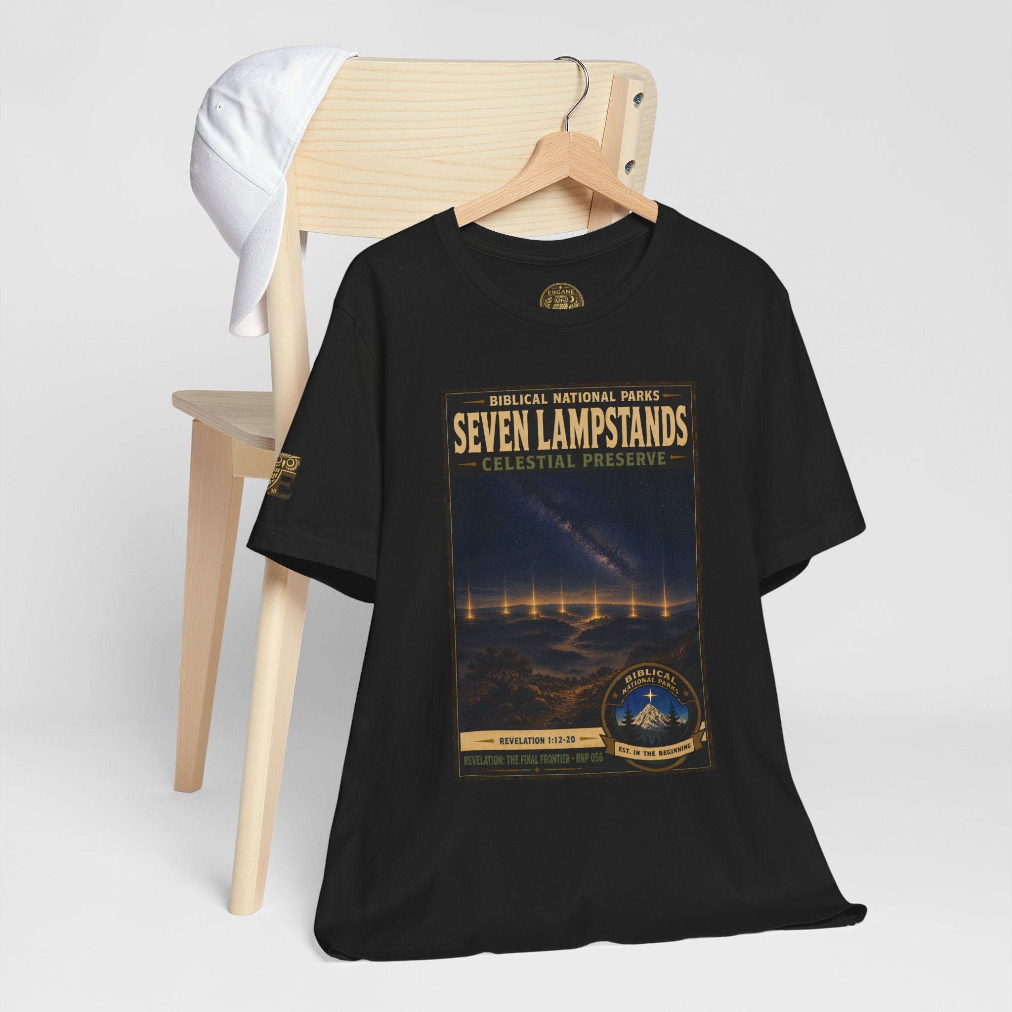 Biblical National Parks Collection X- #056/061 - Revelation: The Final Frontier | Revelation 1: 12-20 | Vintage nature poster Tee | Biblical national parks graphic shirt