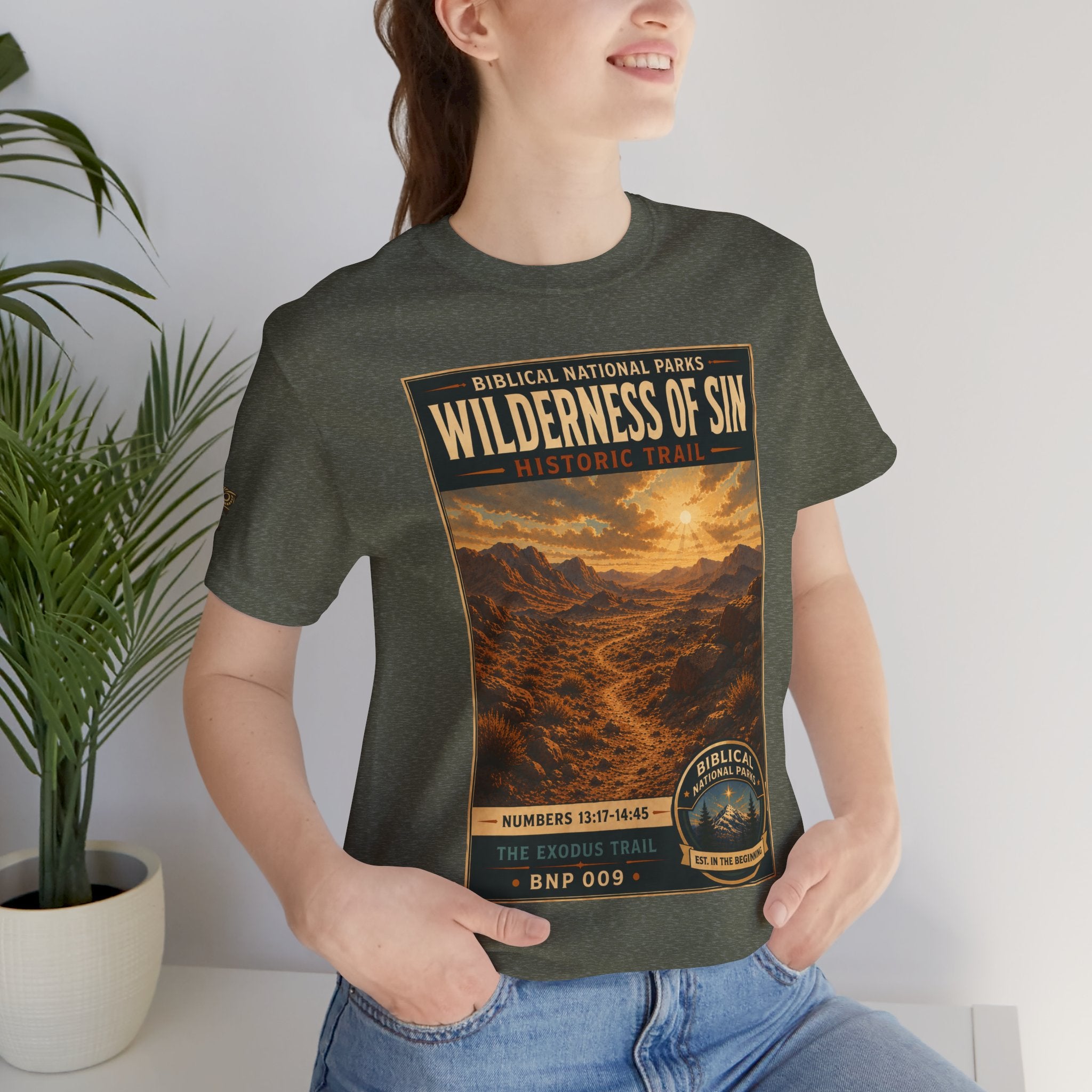 Biblical National Parks Collection II- The Exodus Trail #009/013 Exodus 13: 17 - 14:45 | Vintage nature poster Tee | Biblical national parks graphic shirt
